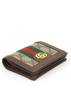 Gucci Brown Ophidia Card Case Wallet