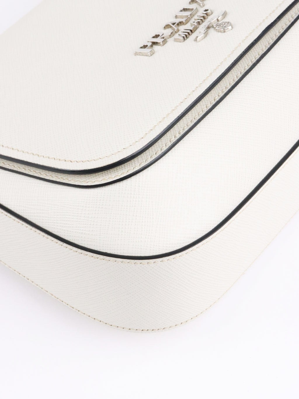 Prada White Saffiano Crossbody Bag