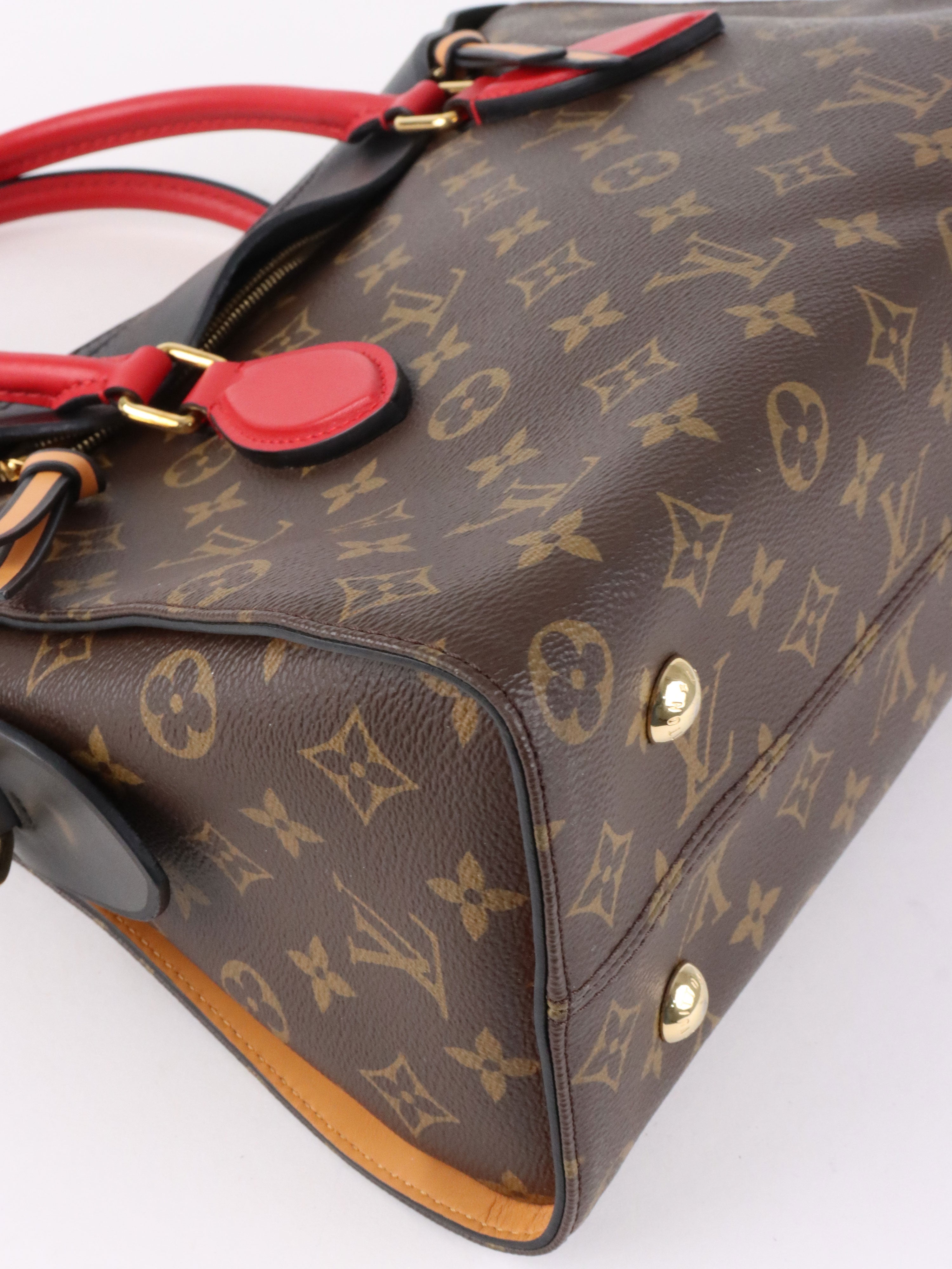 Louis Vuitton Black & Red Monogram Tuileries Bag