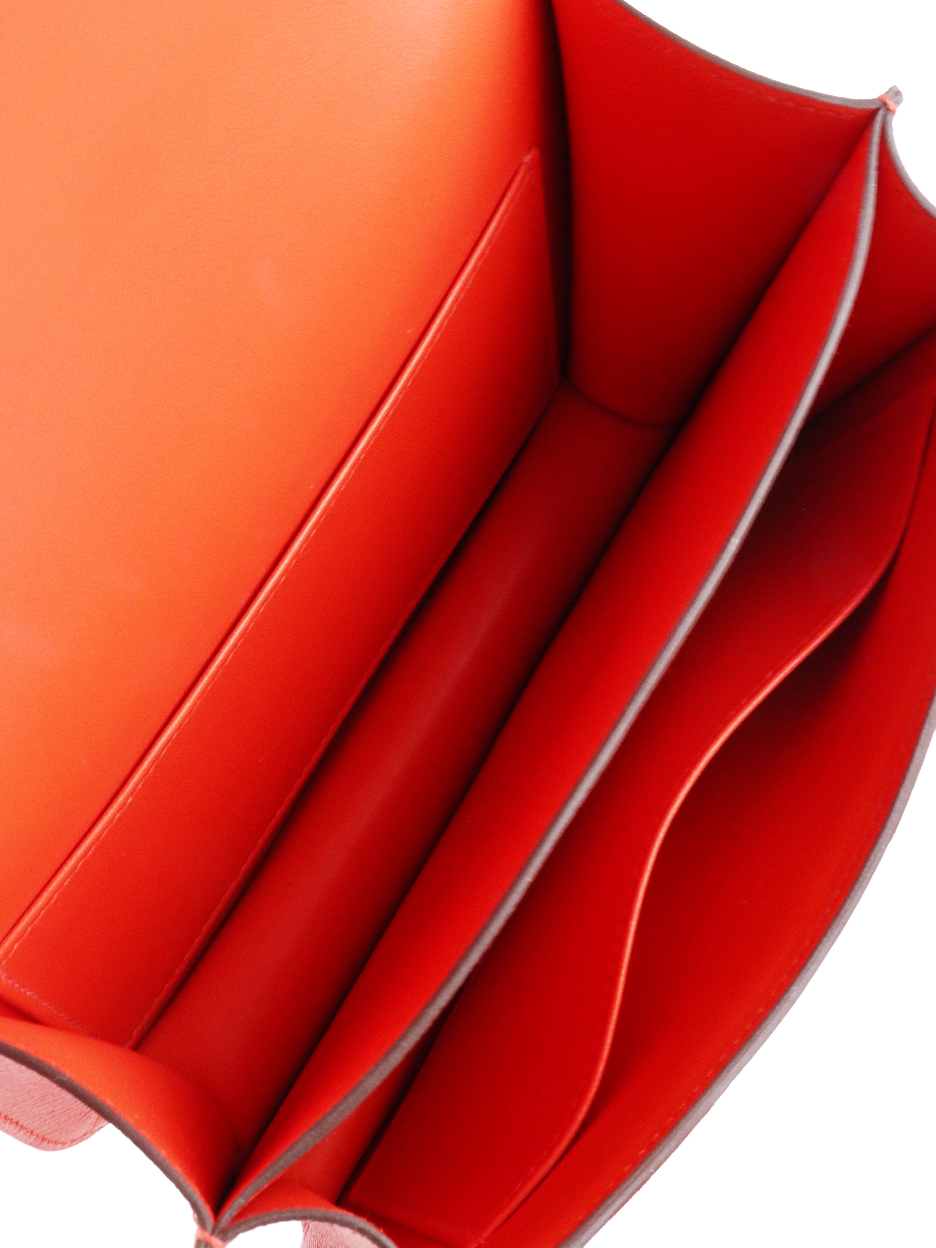 Hermes Constance 18 Epsom Sanguine Enamel and Palladium Hardware