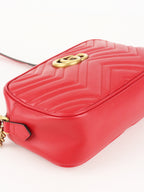Gucci Red GG Marmont Small Camera Bag
