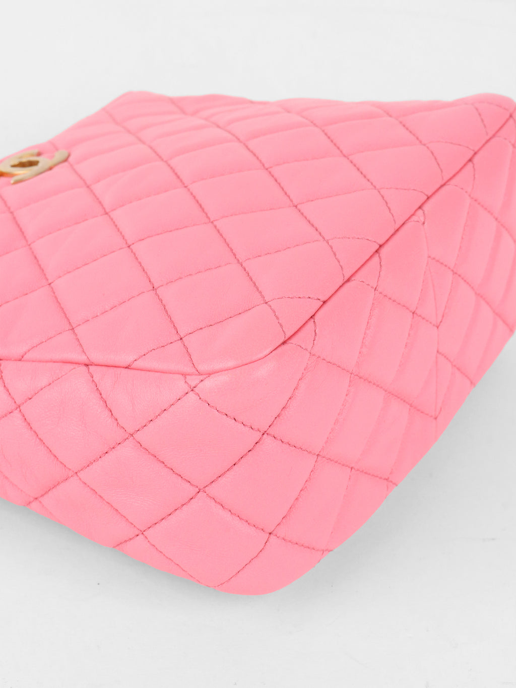 Chanel Pink Lambskin Hobo Chain Bag