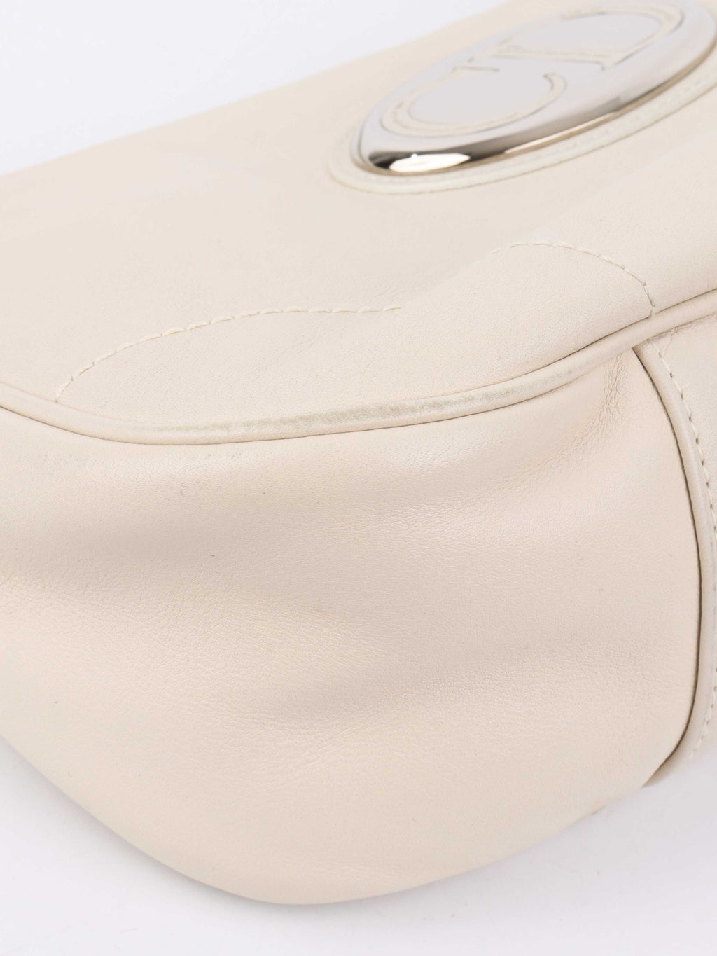Dior White Leather Shoulder Bag.