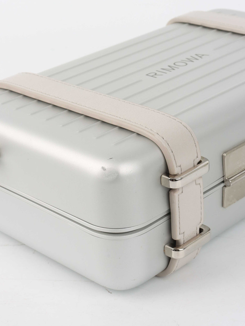 Dior x RIMOWA Silver Personal Clutch Case.