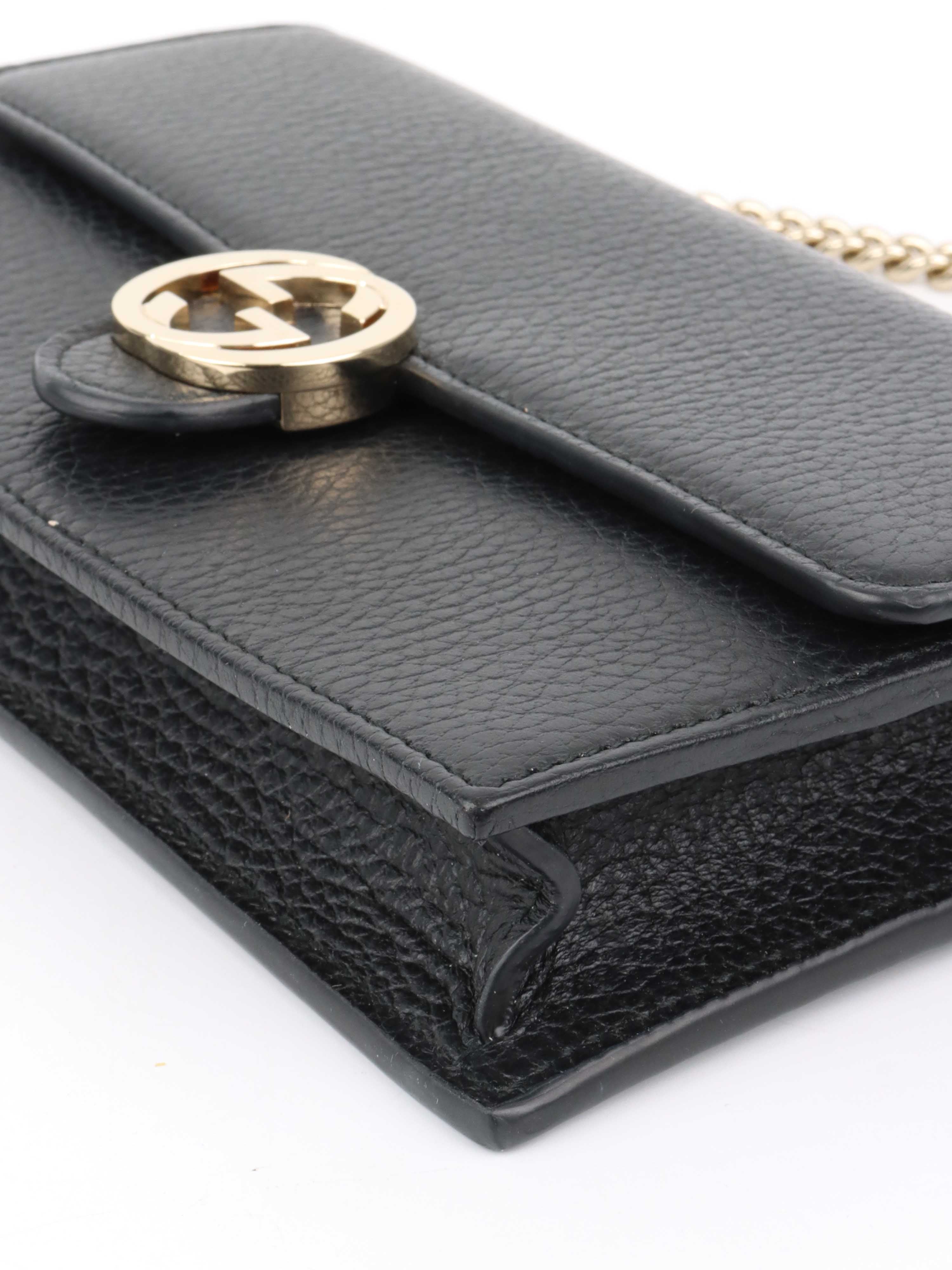 Gucci Black Wallet on Chain LGHW