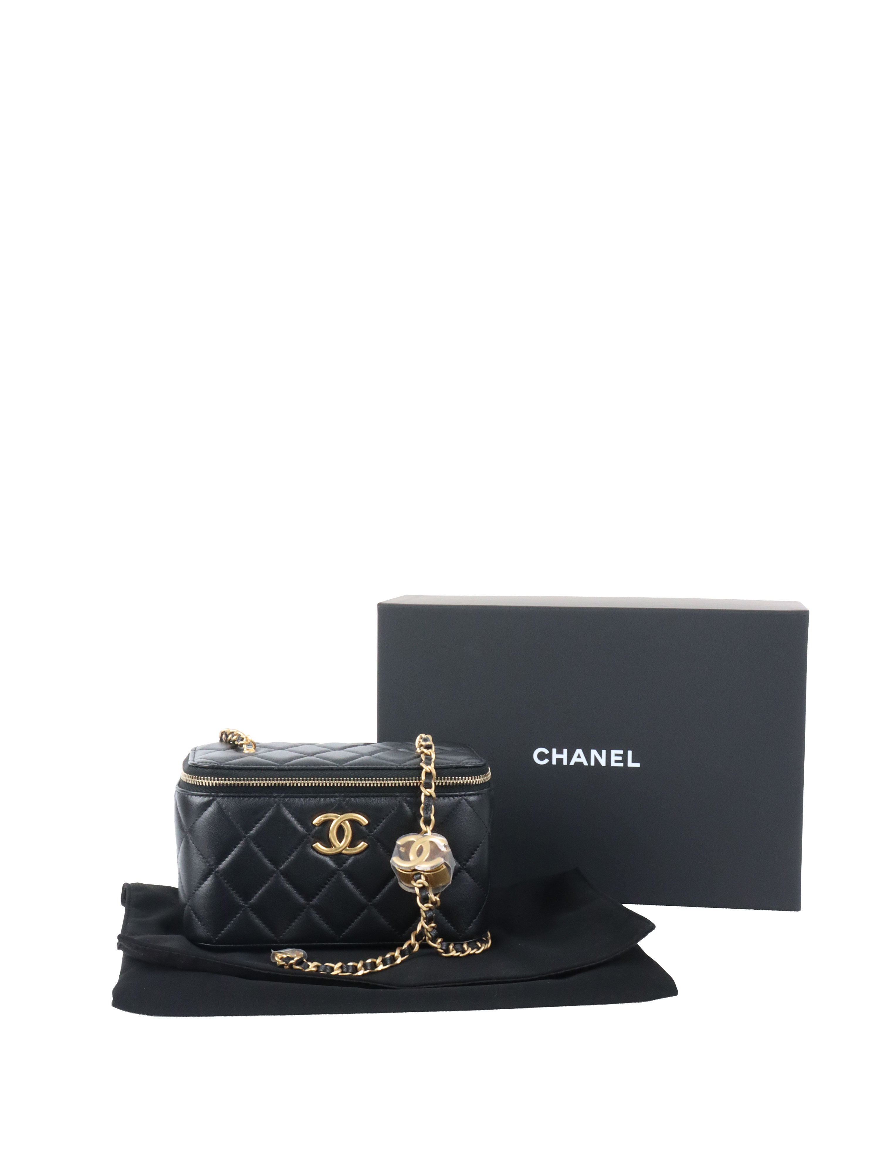 Chanel Lambskin Quilted Small Vanity Case