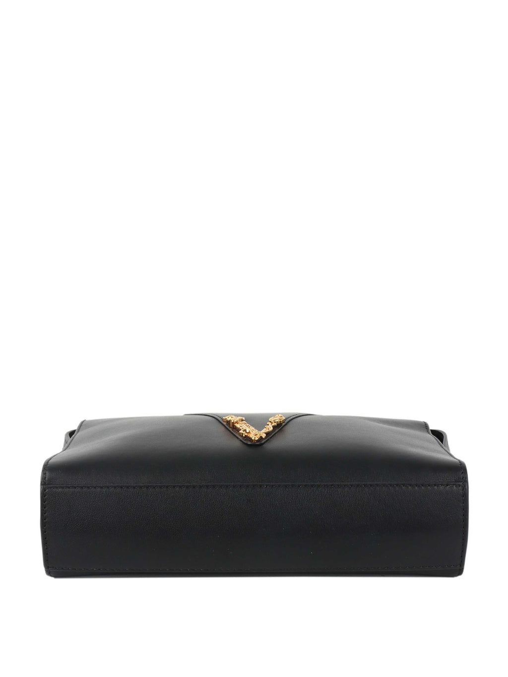 Versace Black Virtus Chain Shoulder Bag.