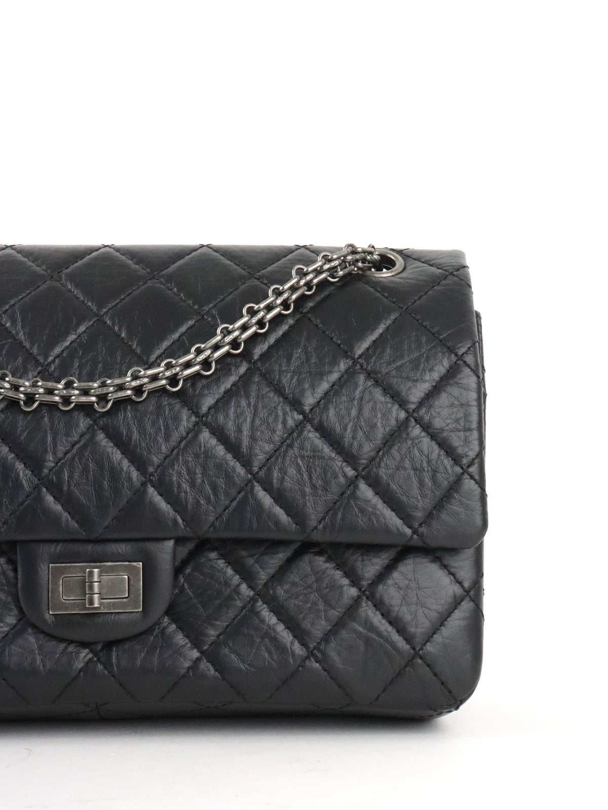 Chanel So Black Medium Classic Flap Reissue 2.55