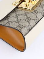 Gucci Small White GG Padlock Shoulder Bag