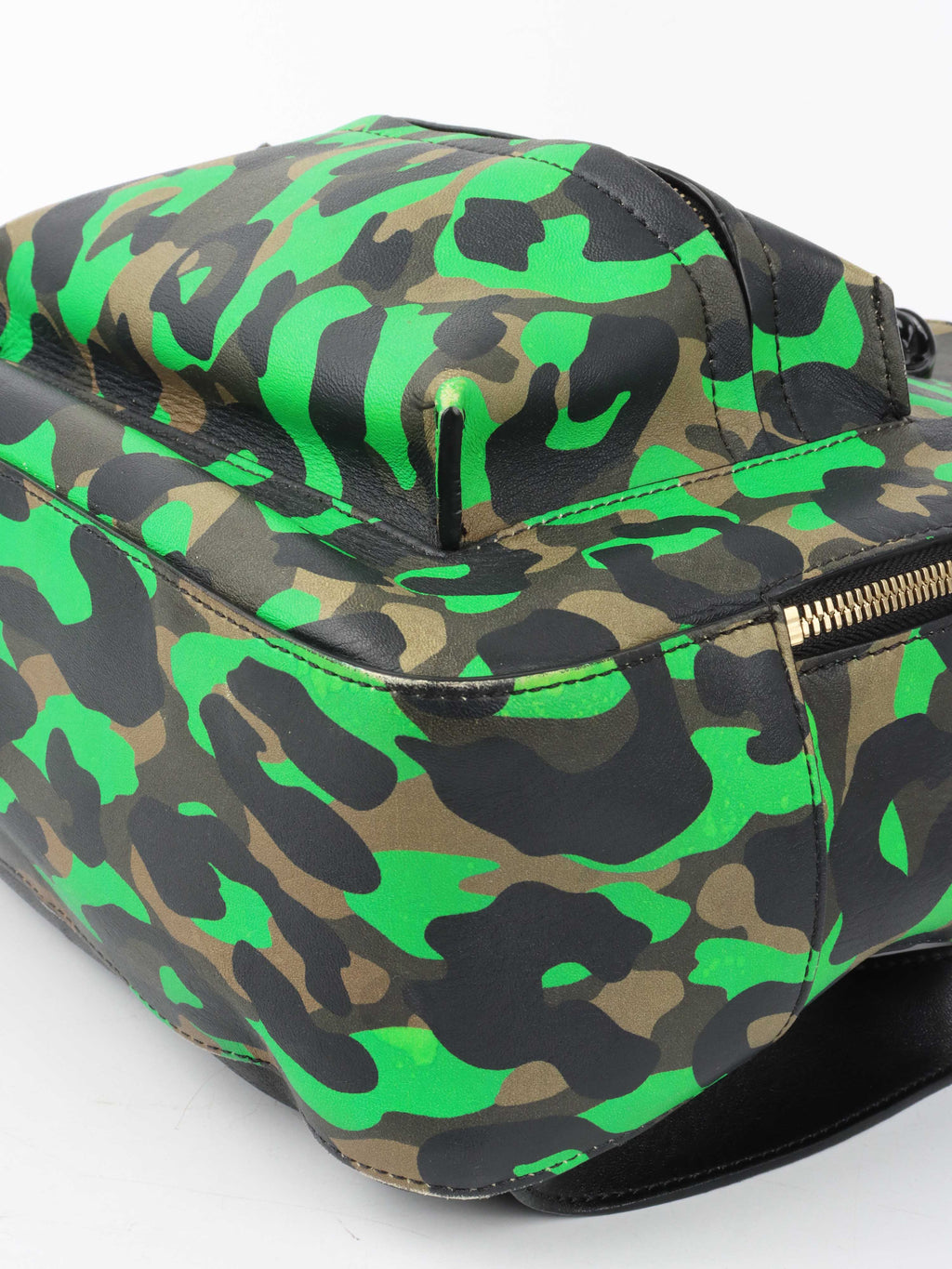 Versace Black and Green Medusa Backpack.