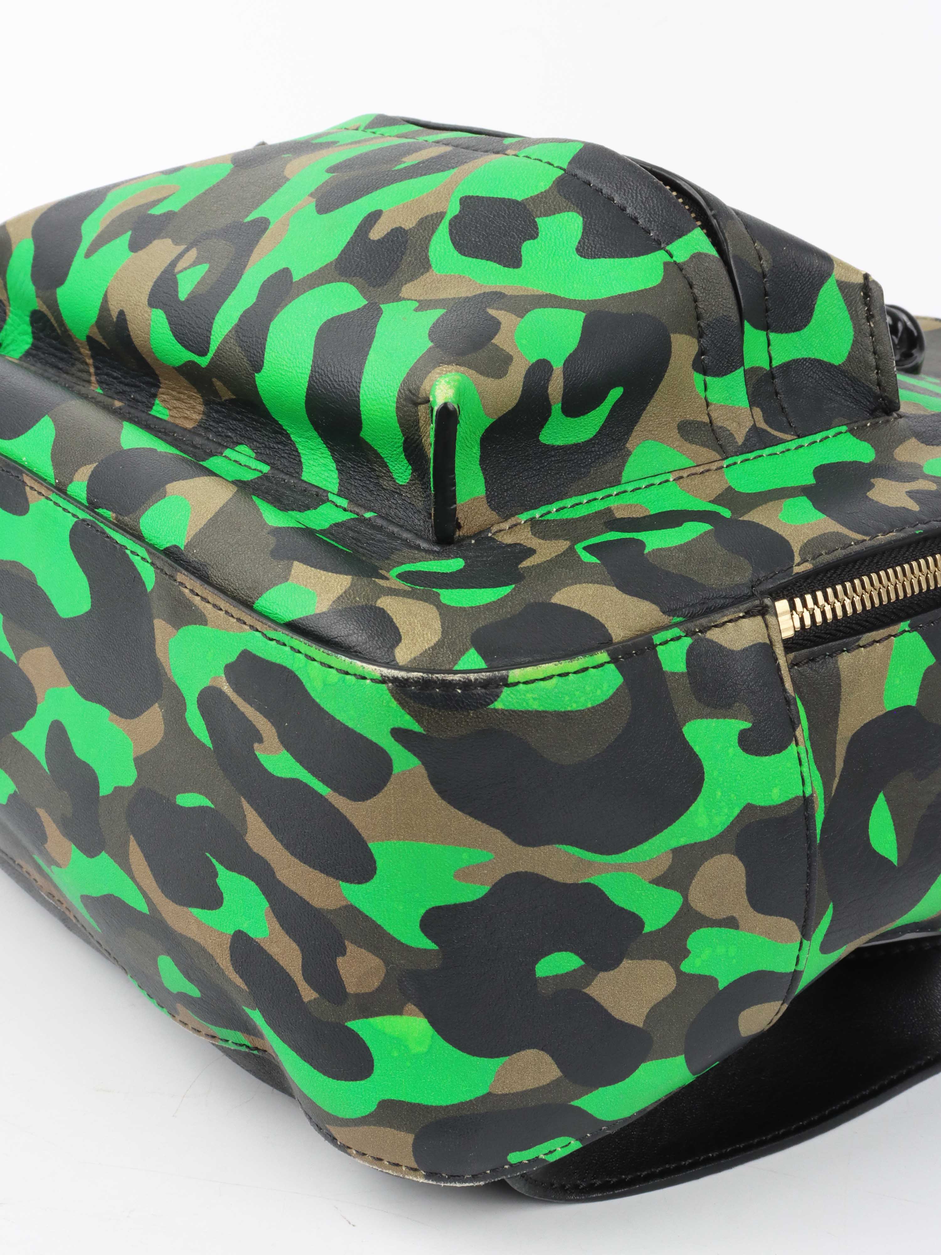 Versace Black and Green Medusa Backpack.
