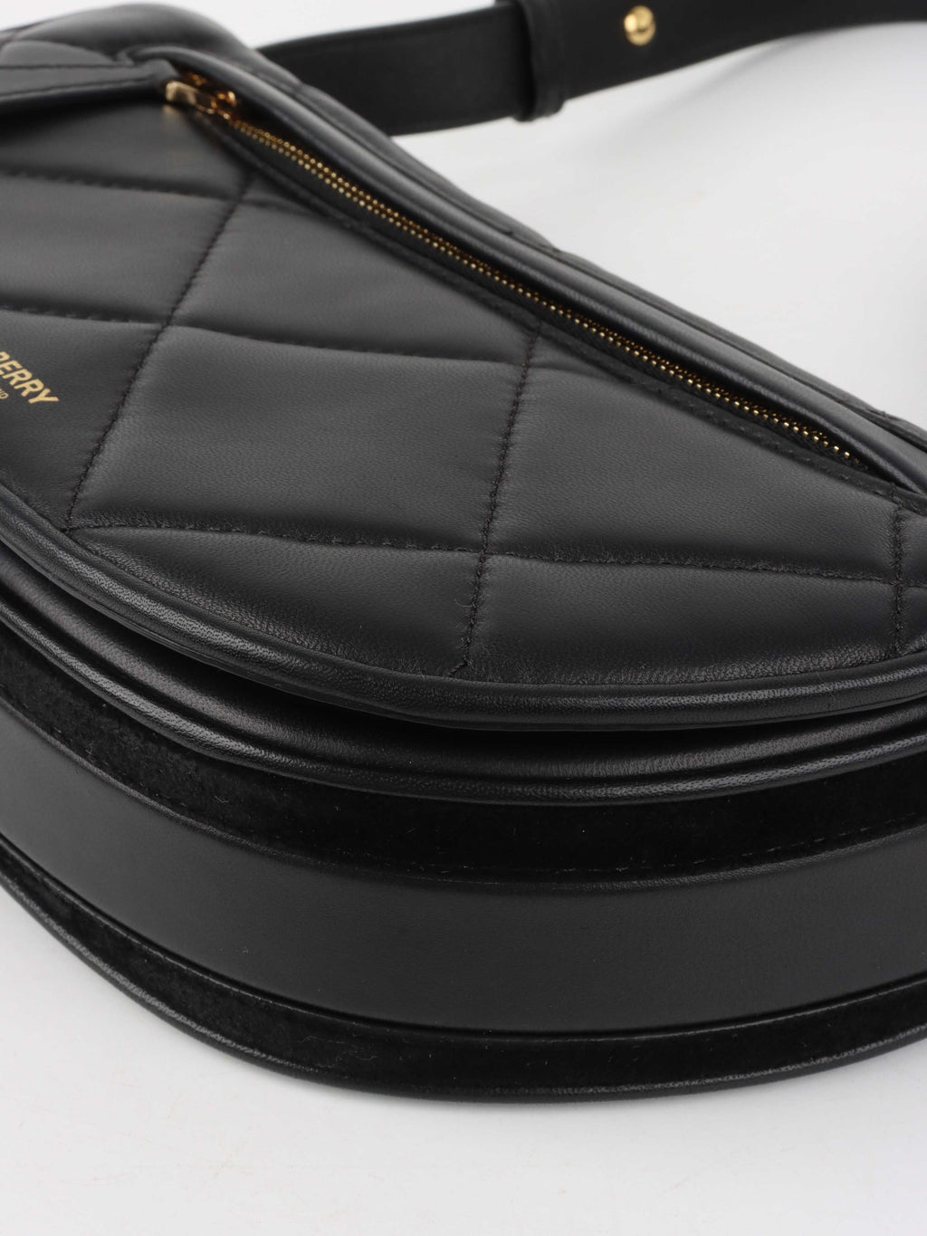 Burberry Small Black Quilted Olympia Shoulder Bag.