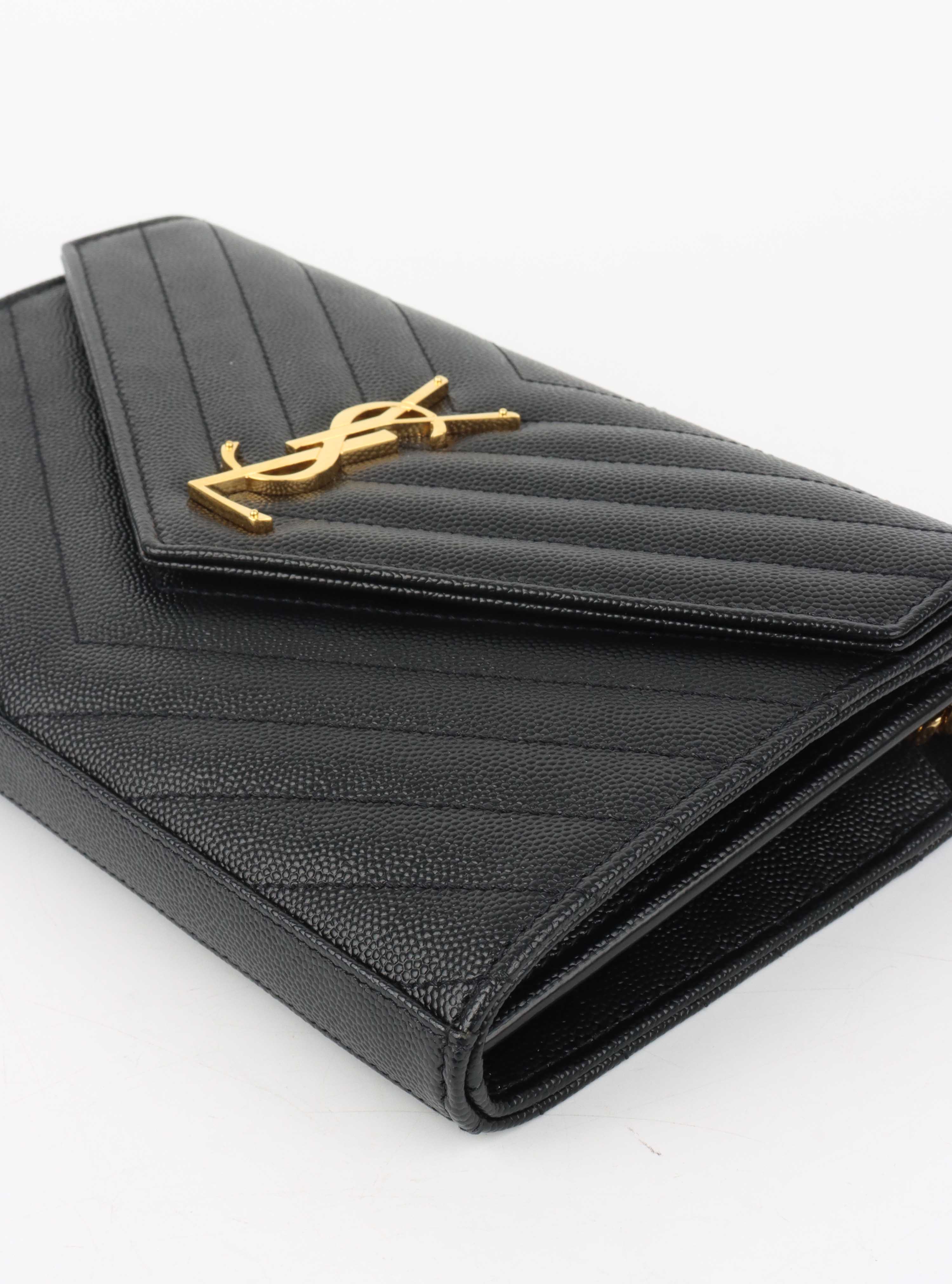 Saint Laurent Classic Cassandre Chain Wallet.