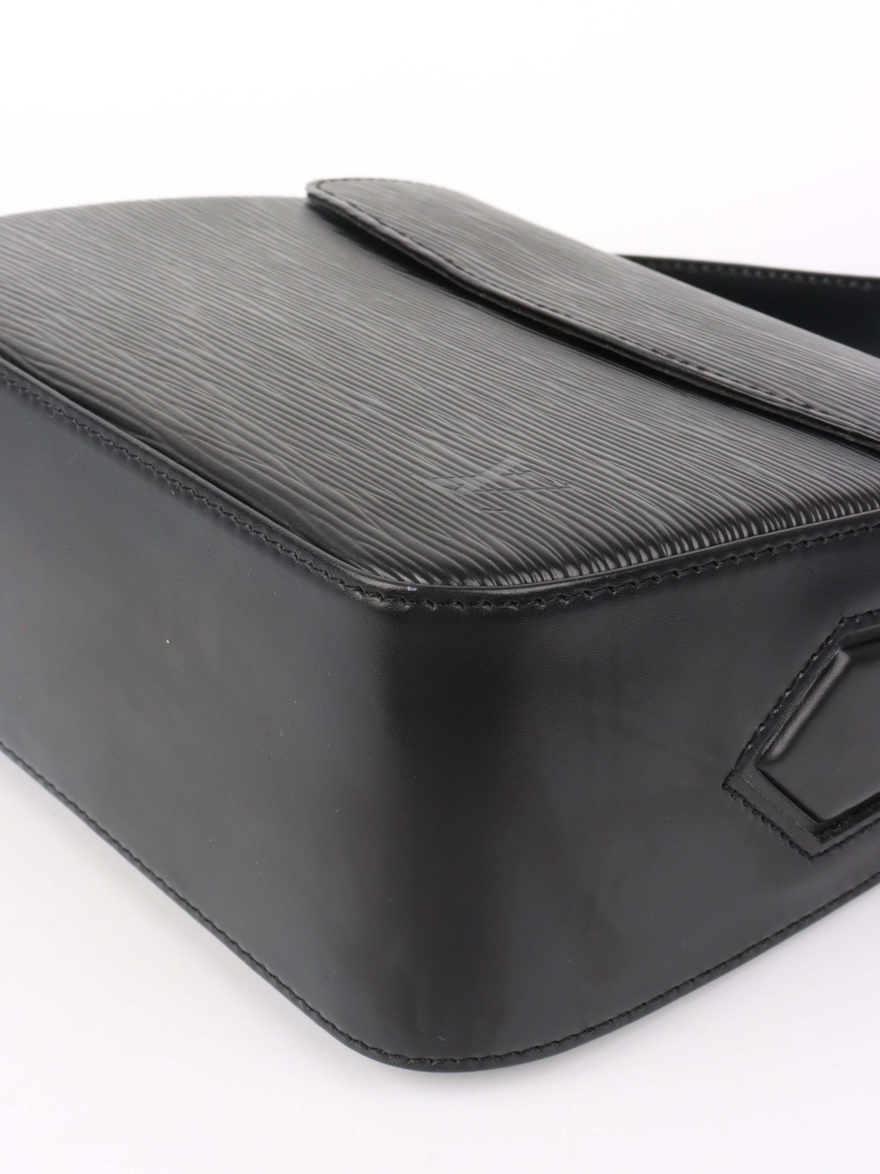 Louis Vuitton Black Bucci Epi Leather Shoulder Bag.