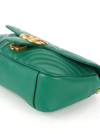 Gucci Medium Green GG Marmont Shoulder Bag