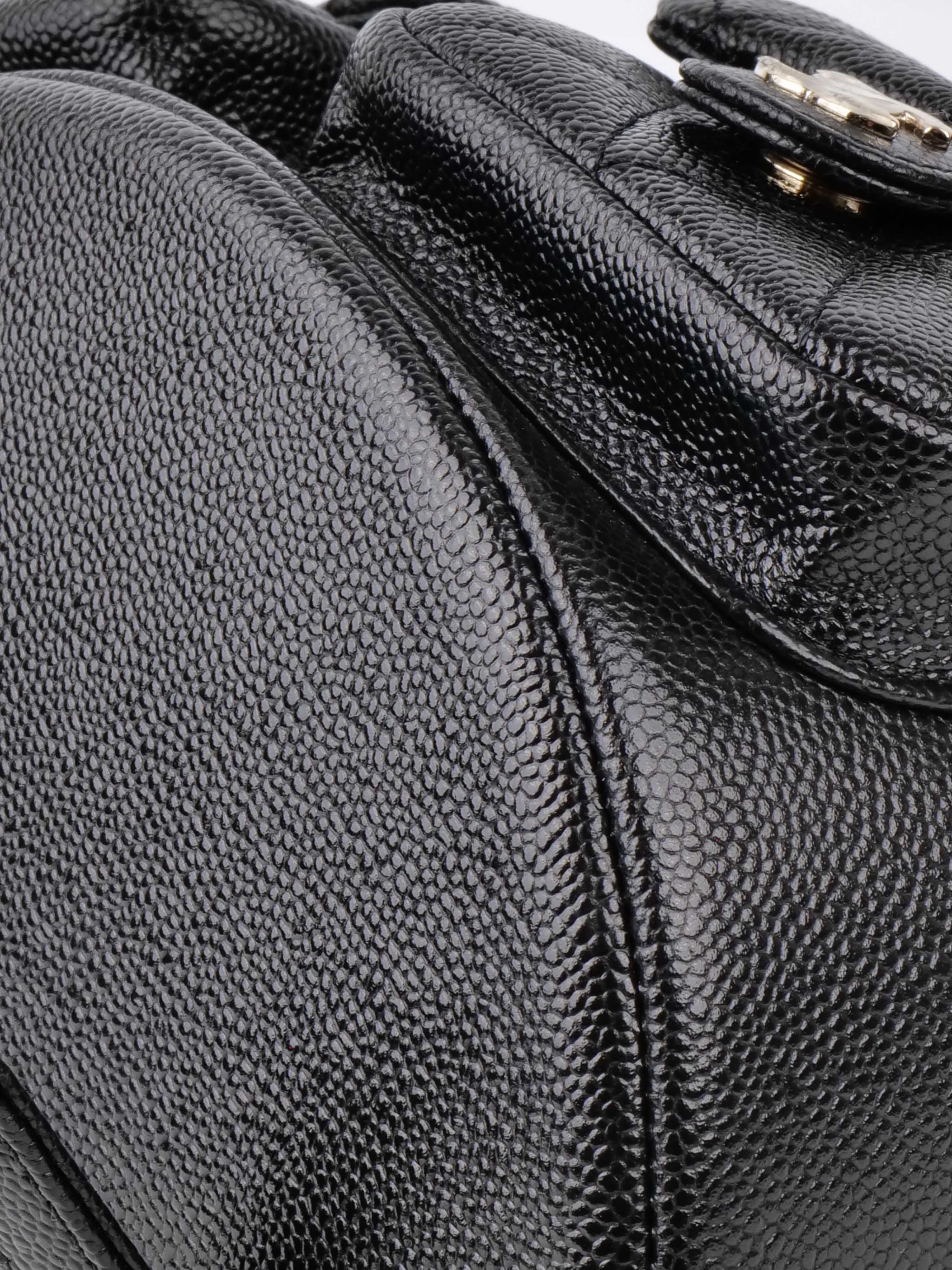 Chanel Black Caviar Duma Backpack.