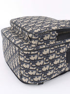 Dior Blue Oblique Canvas Crossbody Sling Bag.