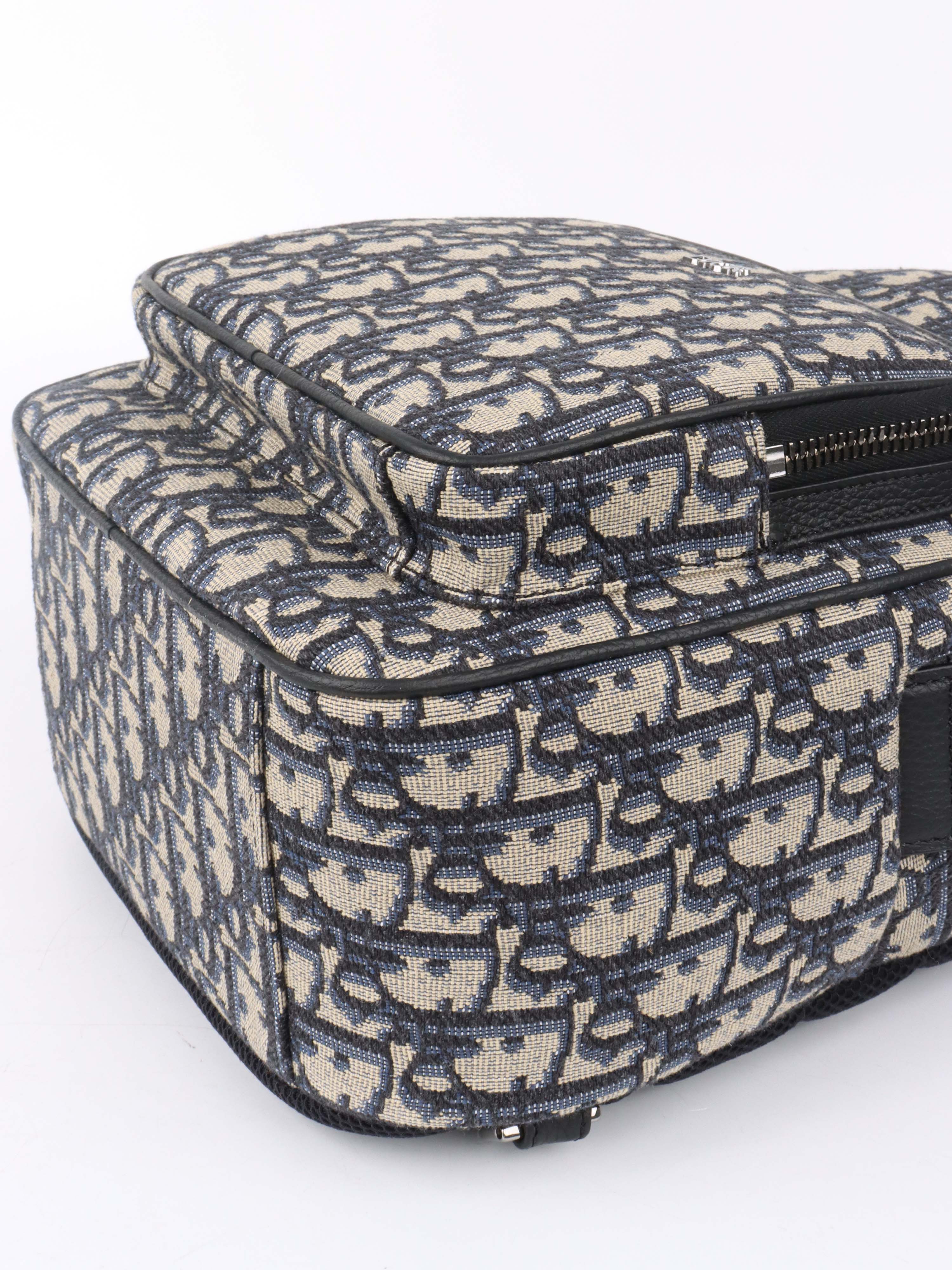 Dior Blue Oblique Canvas Crossbody Sling bag