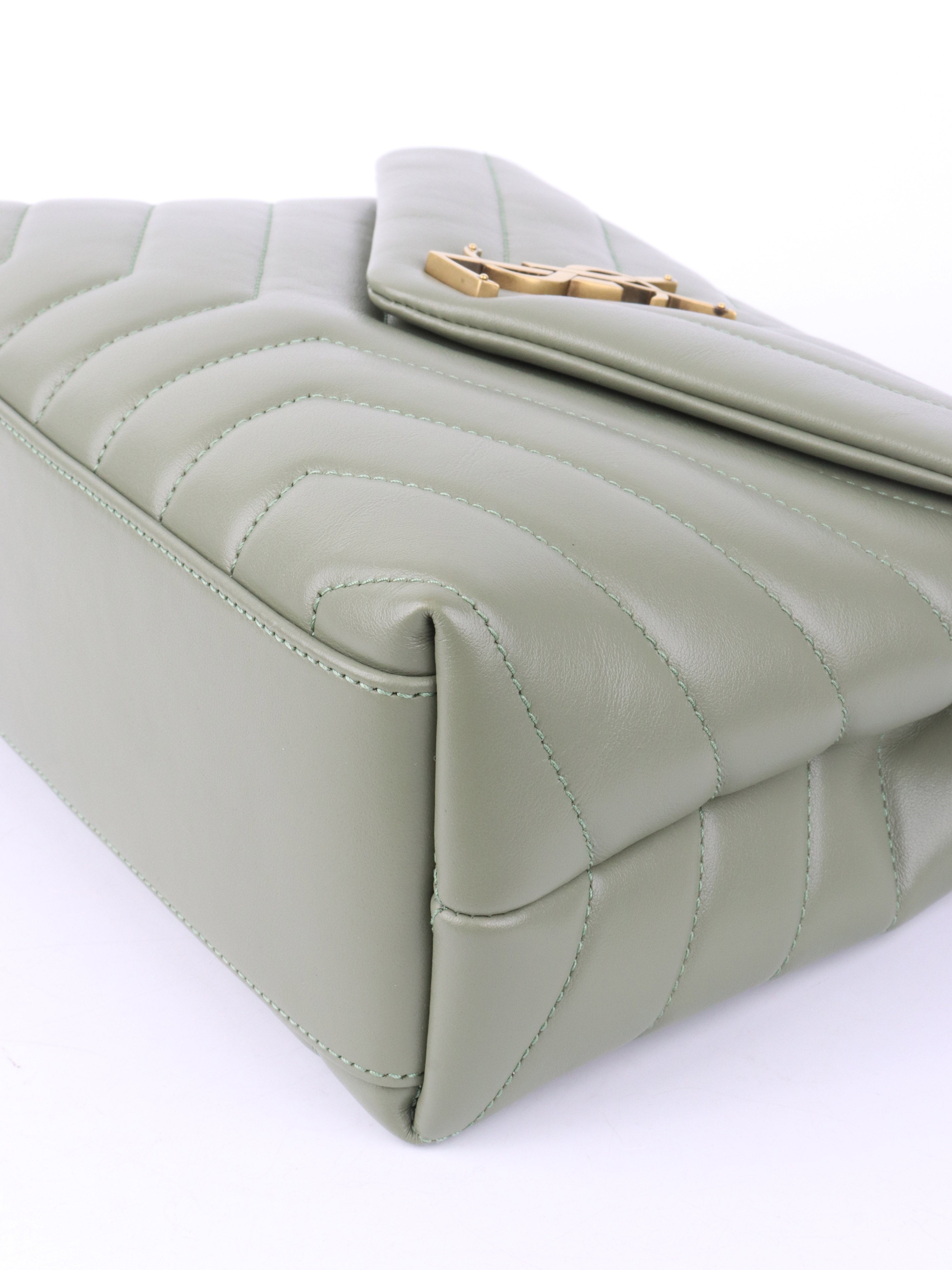 Saint Laurent Light Sage Small Loulou Bag.