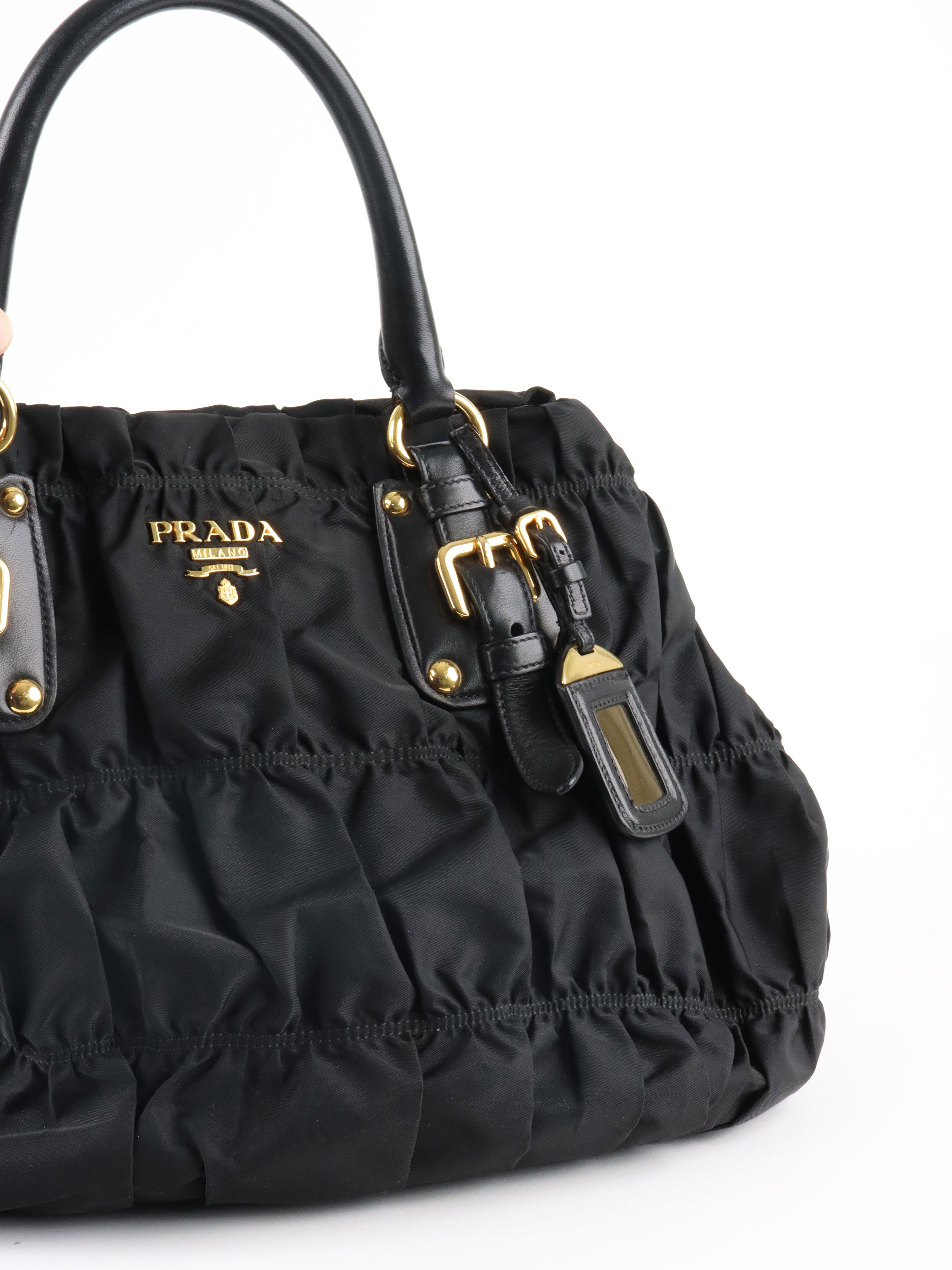 Prada Black Tessuto Gaufre Nylon Bag