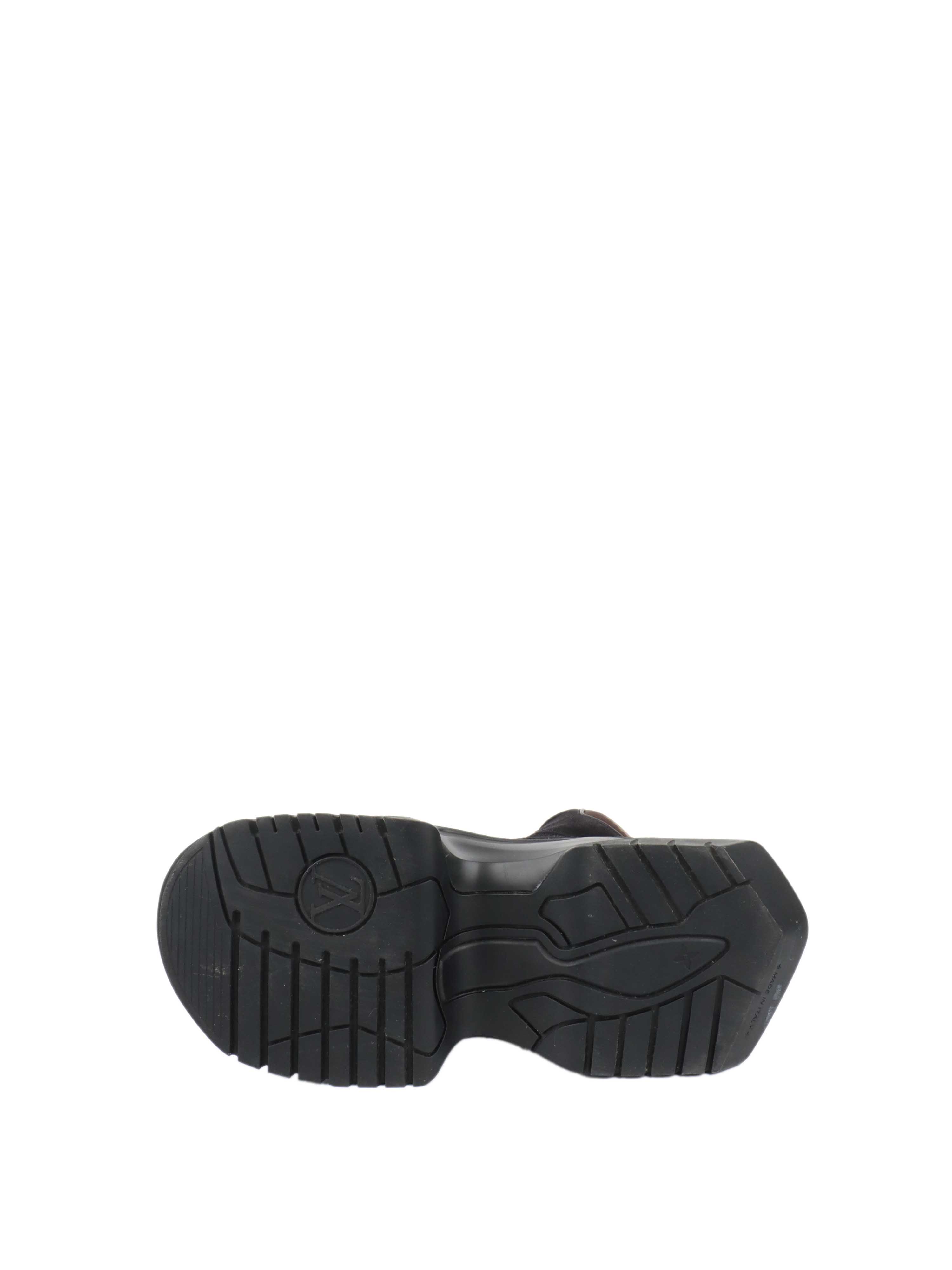 Louis Vuitton Black Mesh and Suede Archlight Ankle Boots.