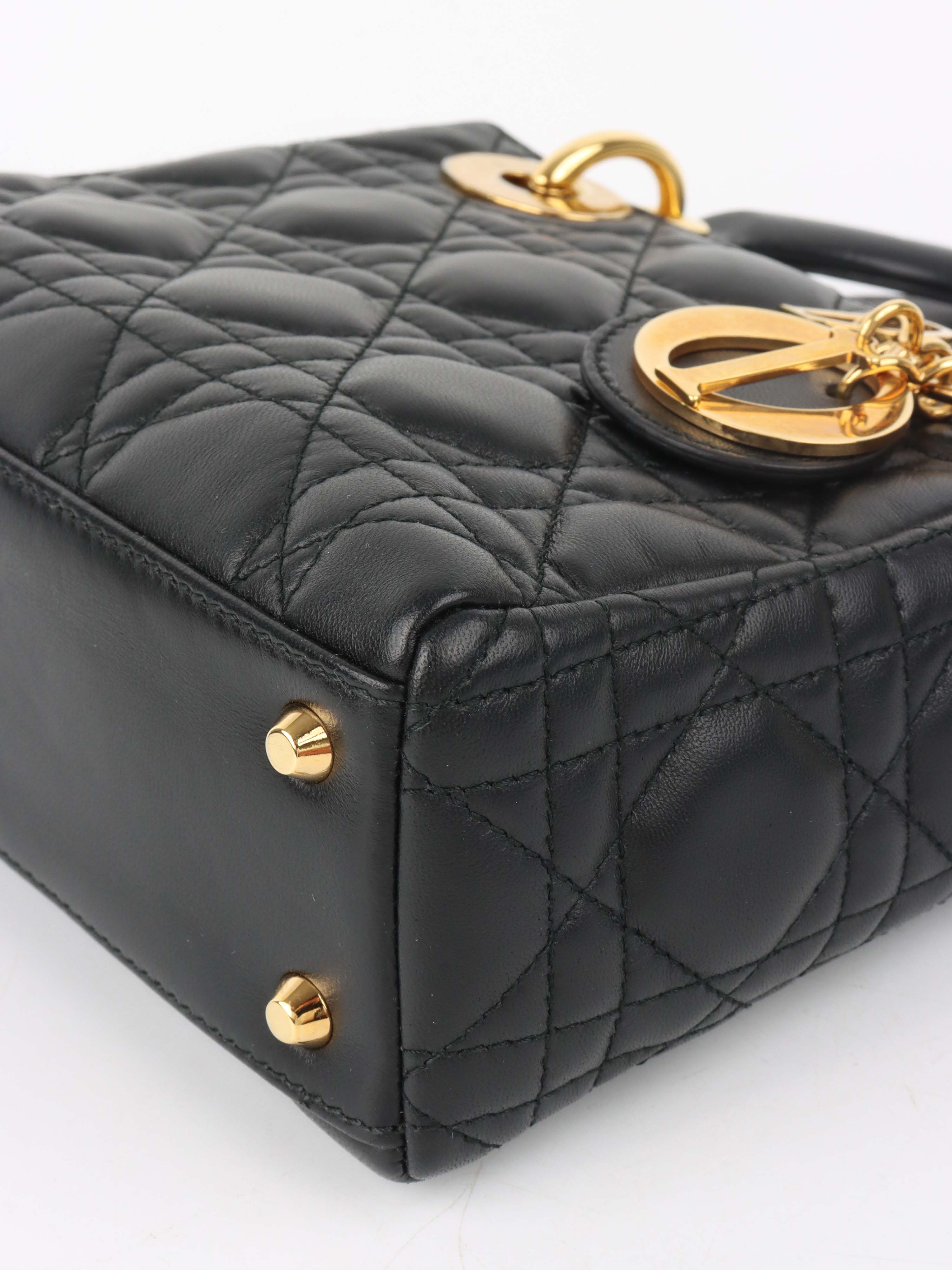 Dior Black Mini Lady Dior Bag.