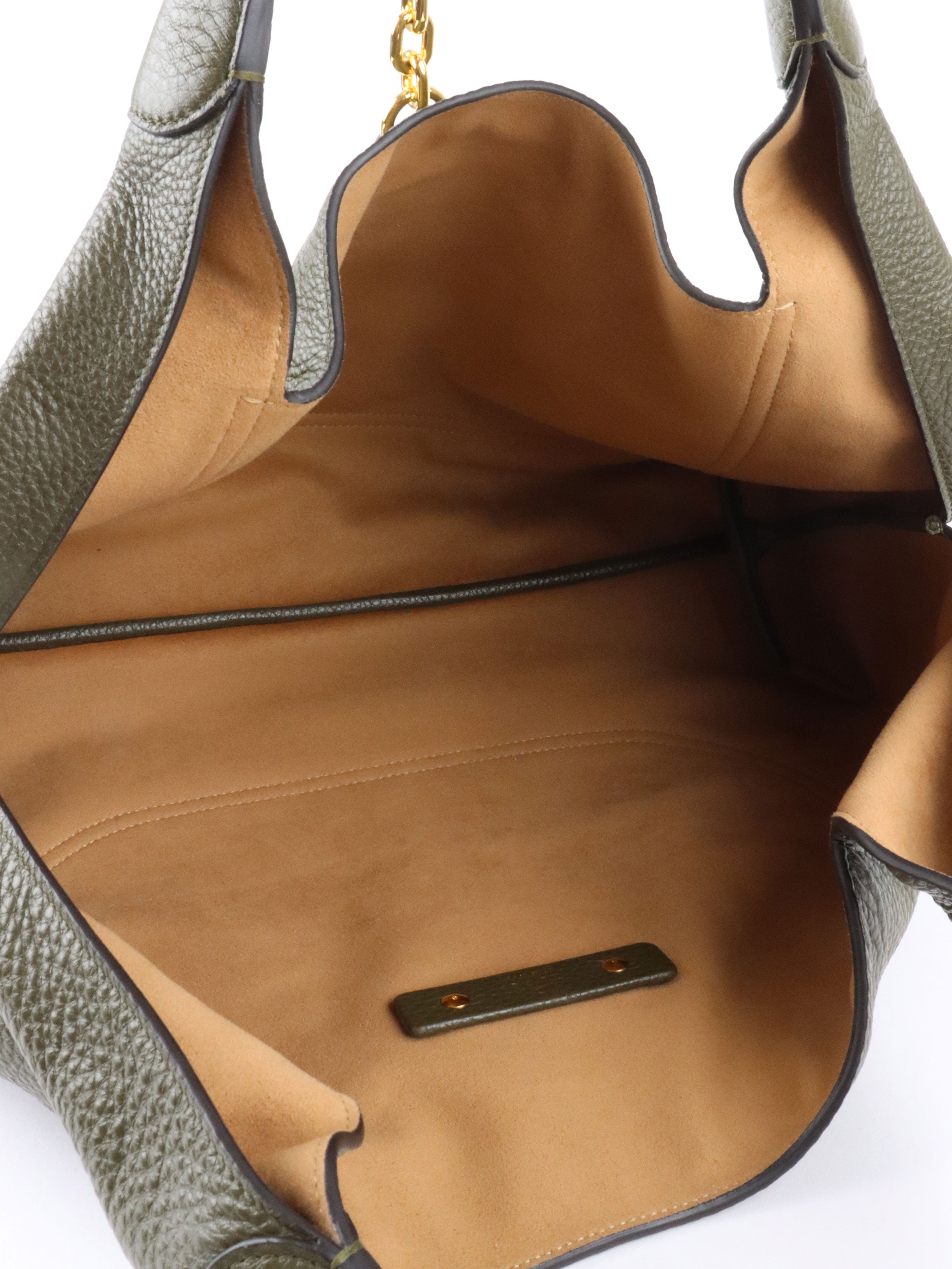 Gucci Forest Green Softbit Maxi Shoulder Bag.