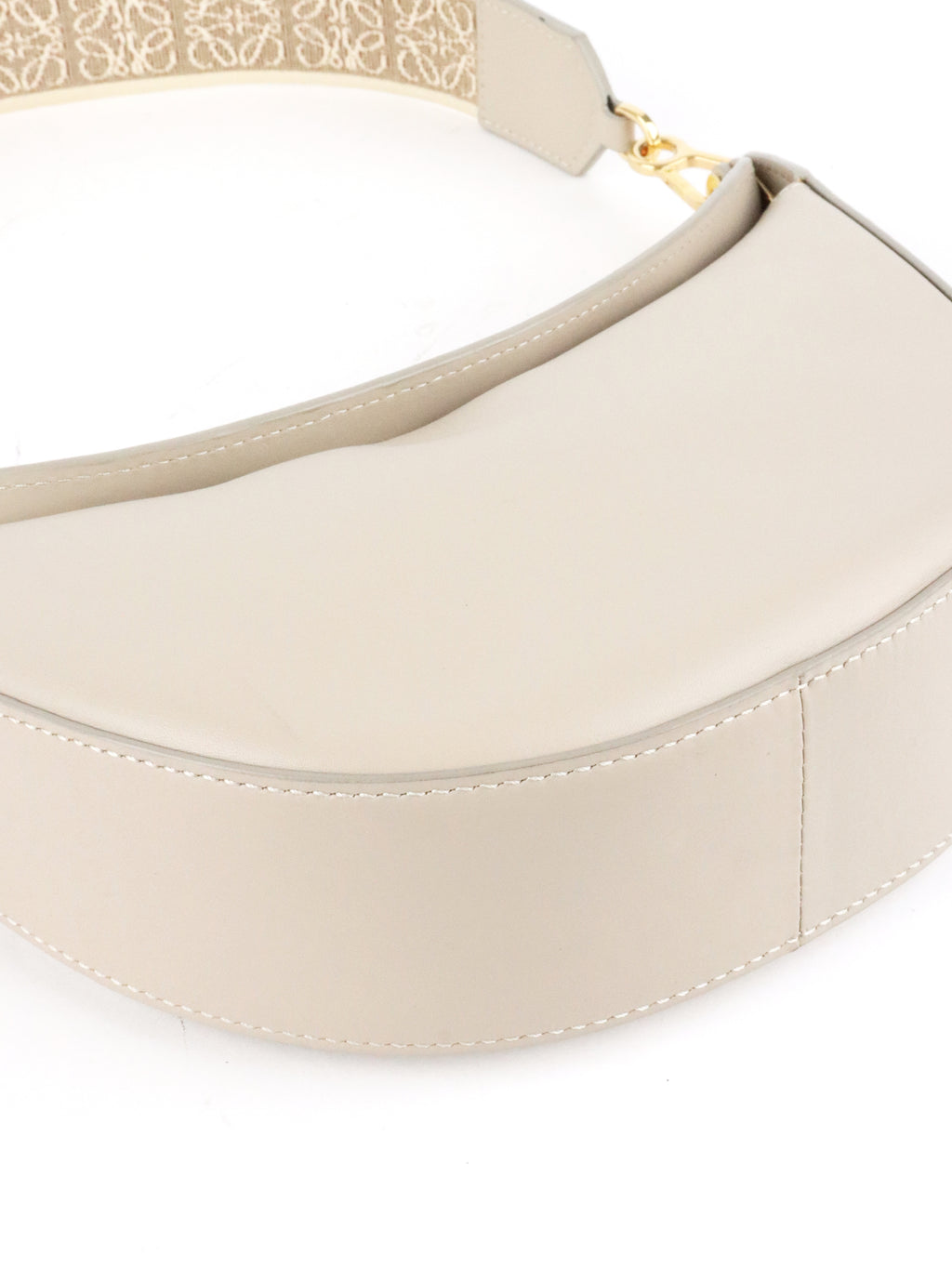 Loewe Small Light Oat Luna Leather Hobo Bag