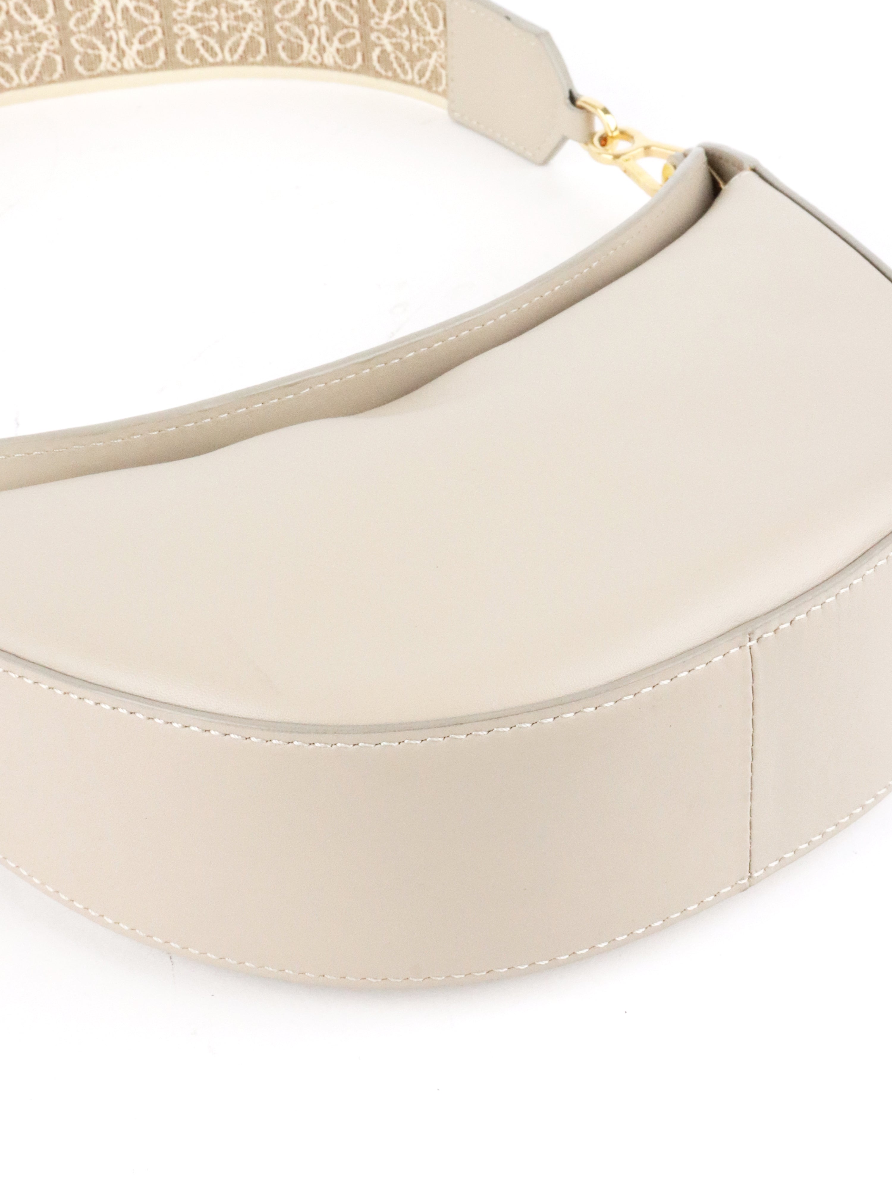 Loewe Small Light Oat Luna Leather Hobo Bag