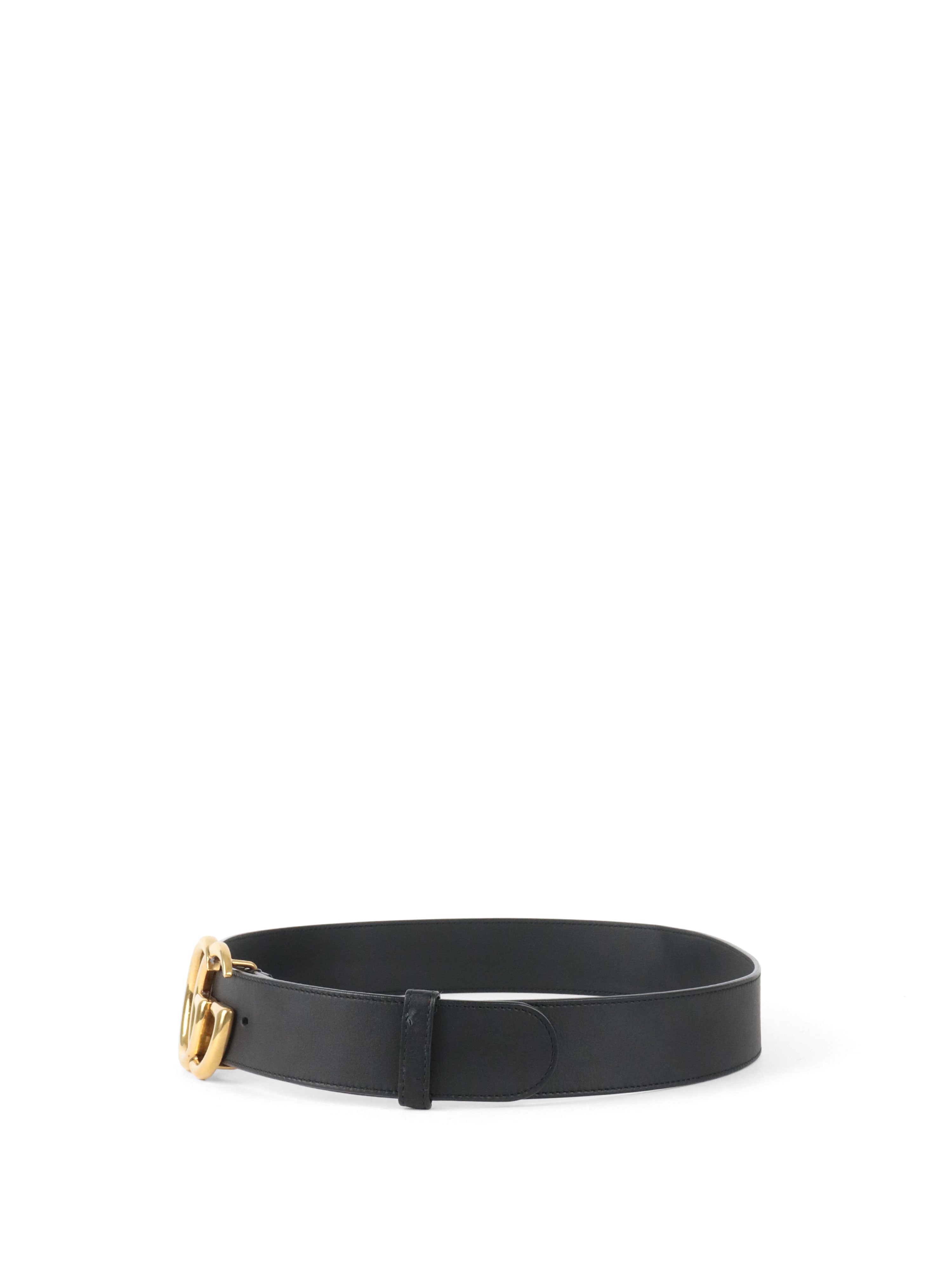 Gucci Black GG Marmont Wide Belt Size 90