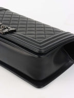 Chanel So Black Medium Lambskin Boy Bag.