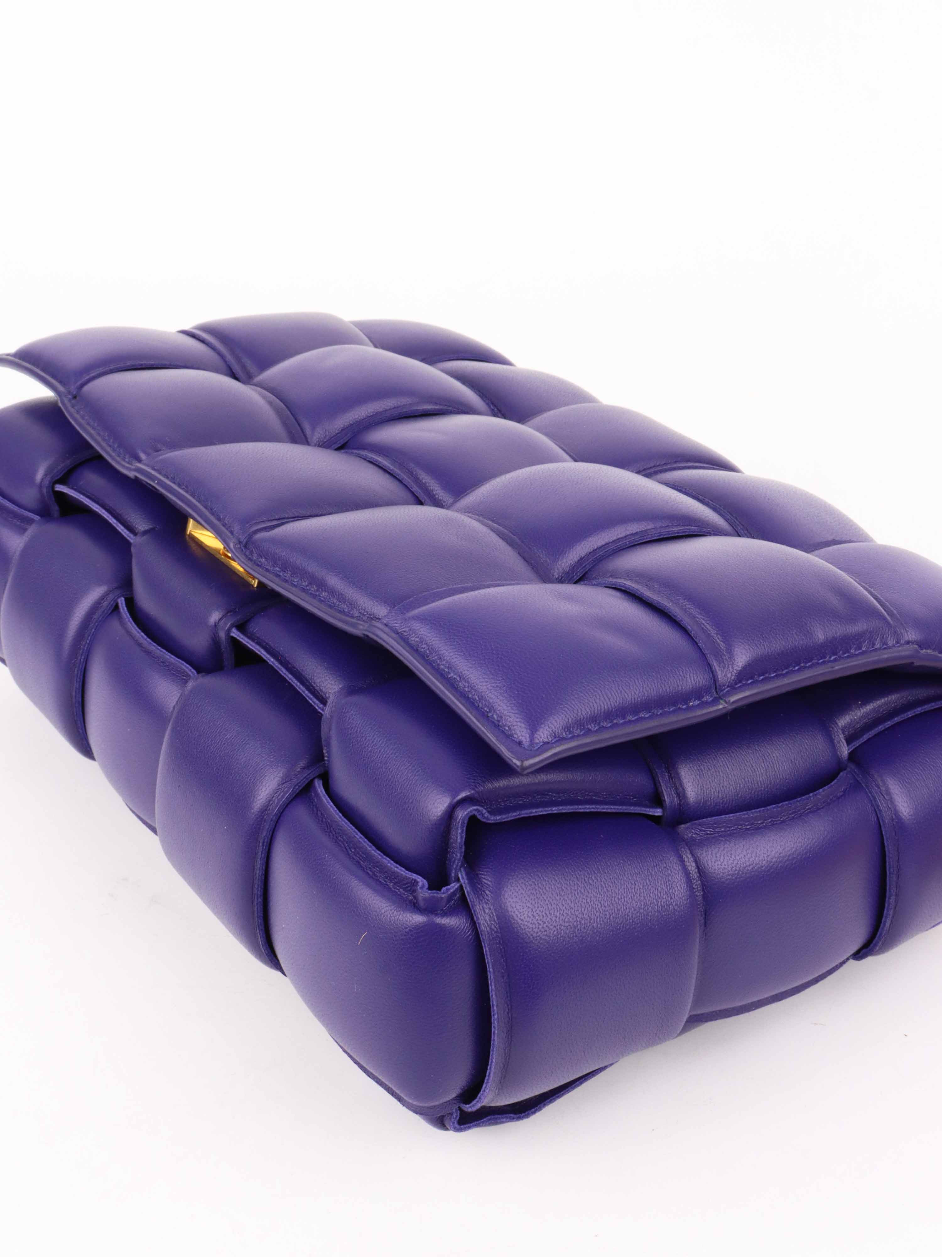 Bottega Veneta Purple Padded Chain Casette Bag.