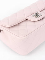Chanel Light Pink Mini Rectangular Classic Flap SHW.