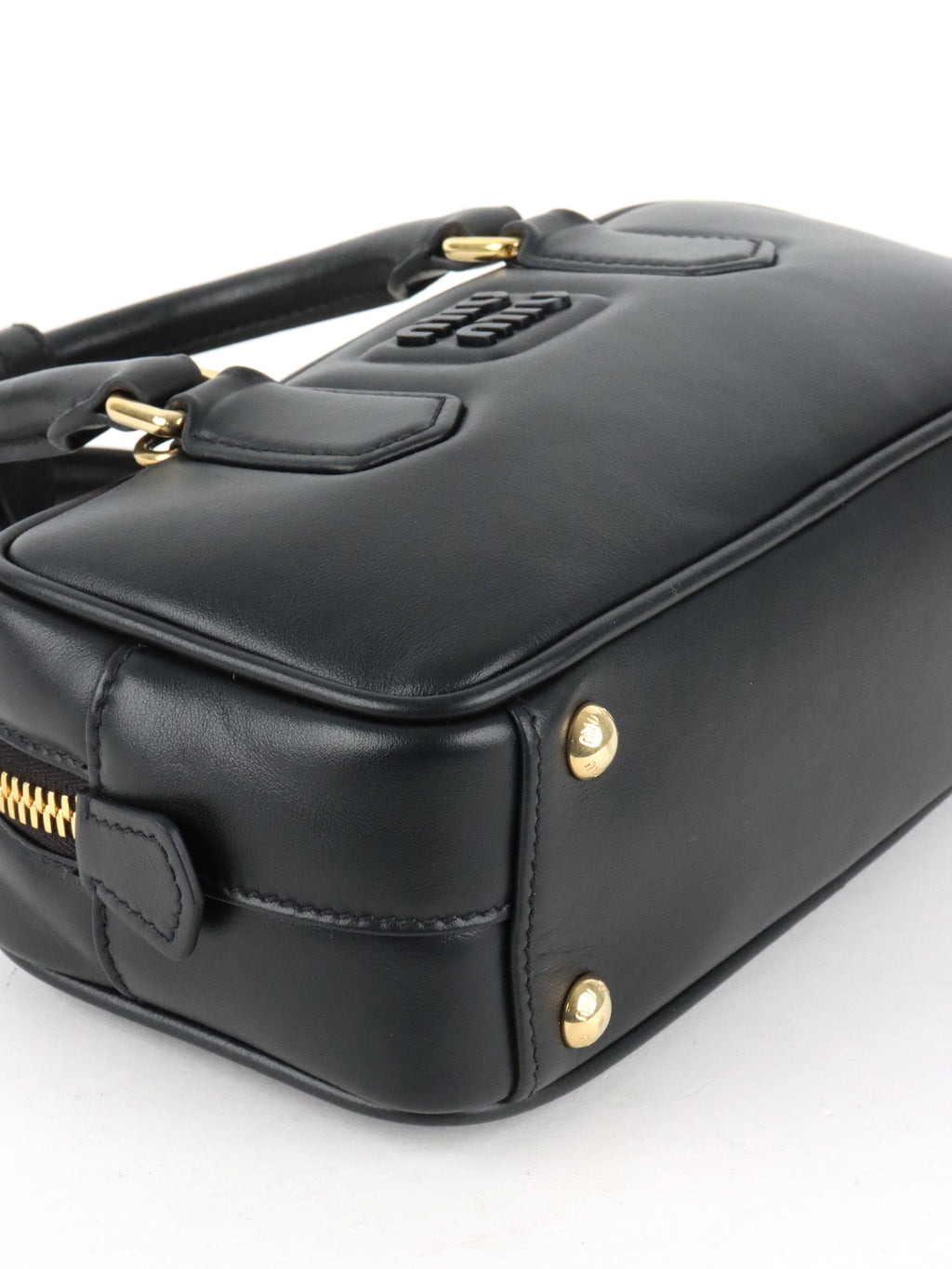 Miu Miu Black Small Arcadie Leather Bag
