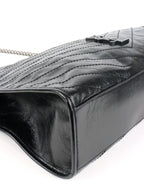 Saint Laurent Black Vintage Leather Niki Shopping Tote