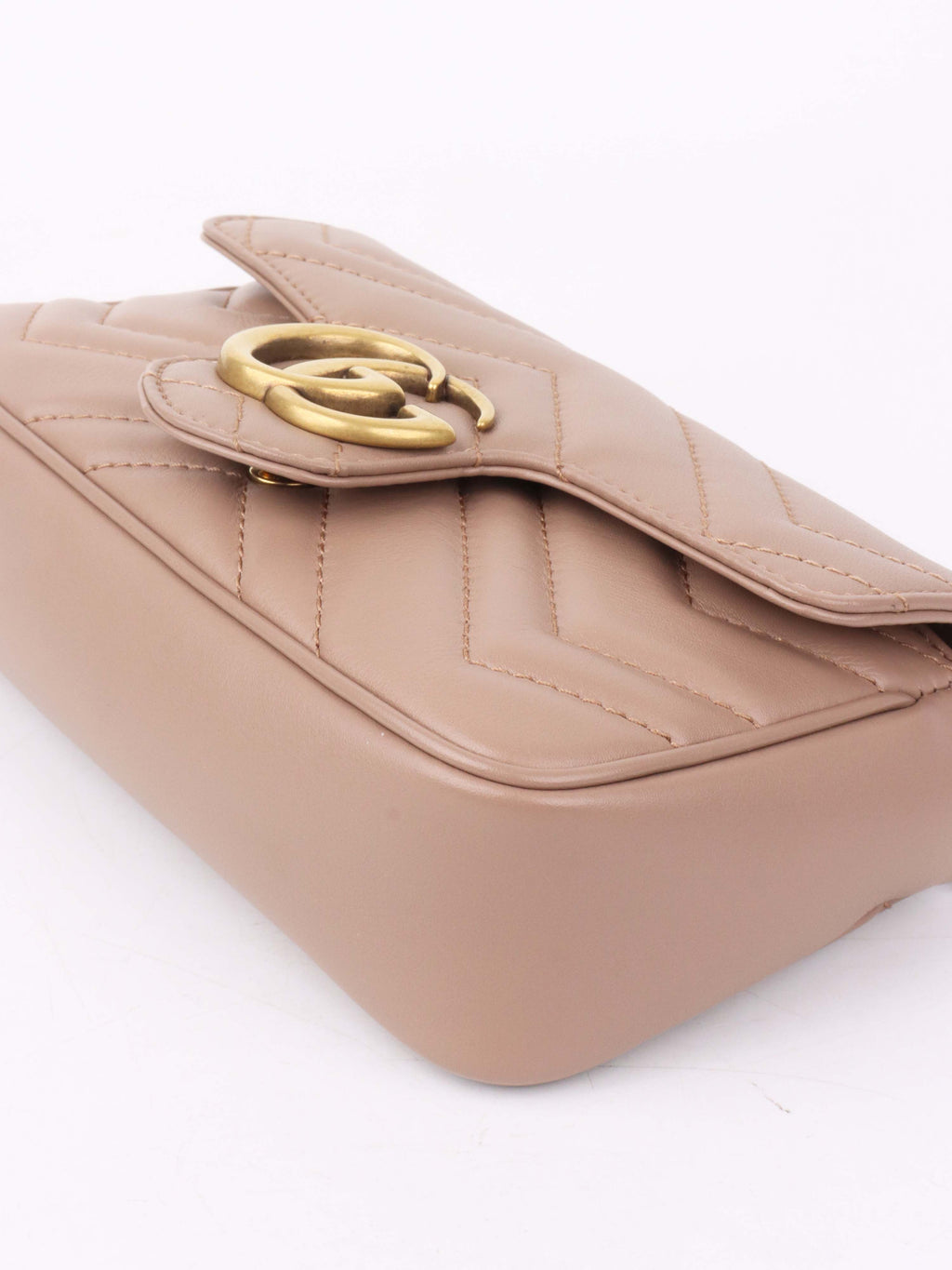 Gucci Dusty Pink Super Mini Marmont Matelasse.