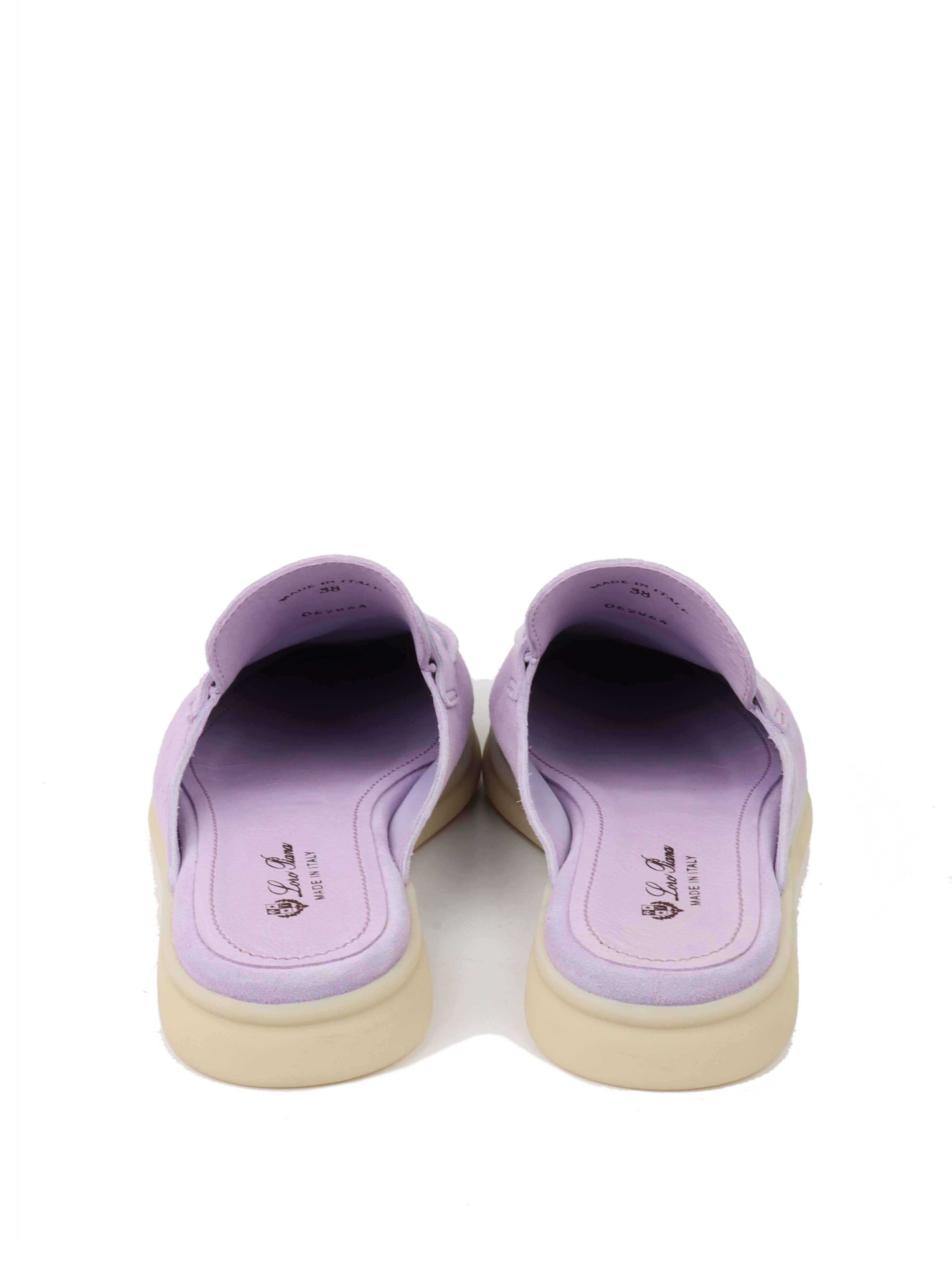 Loro Piana Lilac Babouche Charms Walk Loafers Size 38.