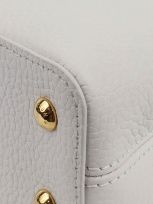 Louis Vuitton Mini White Capucines Python Handle.