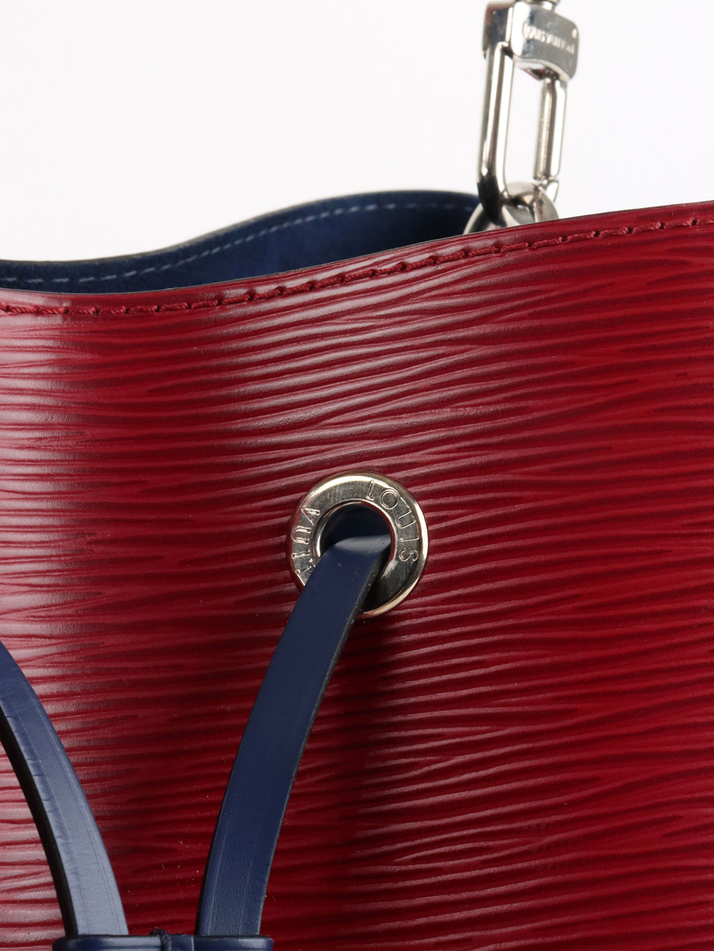 Louis Vuitton Red & Navy Epi Leather NeoNoe MM