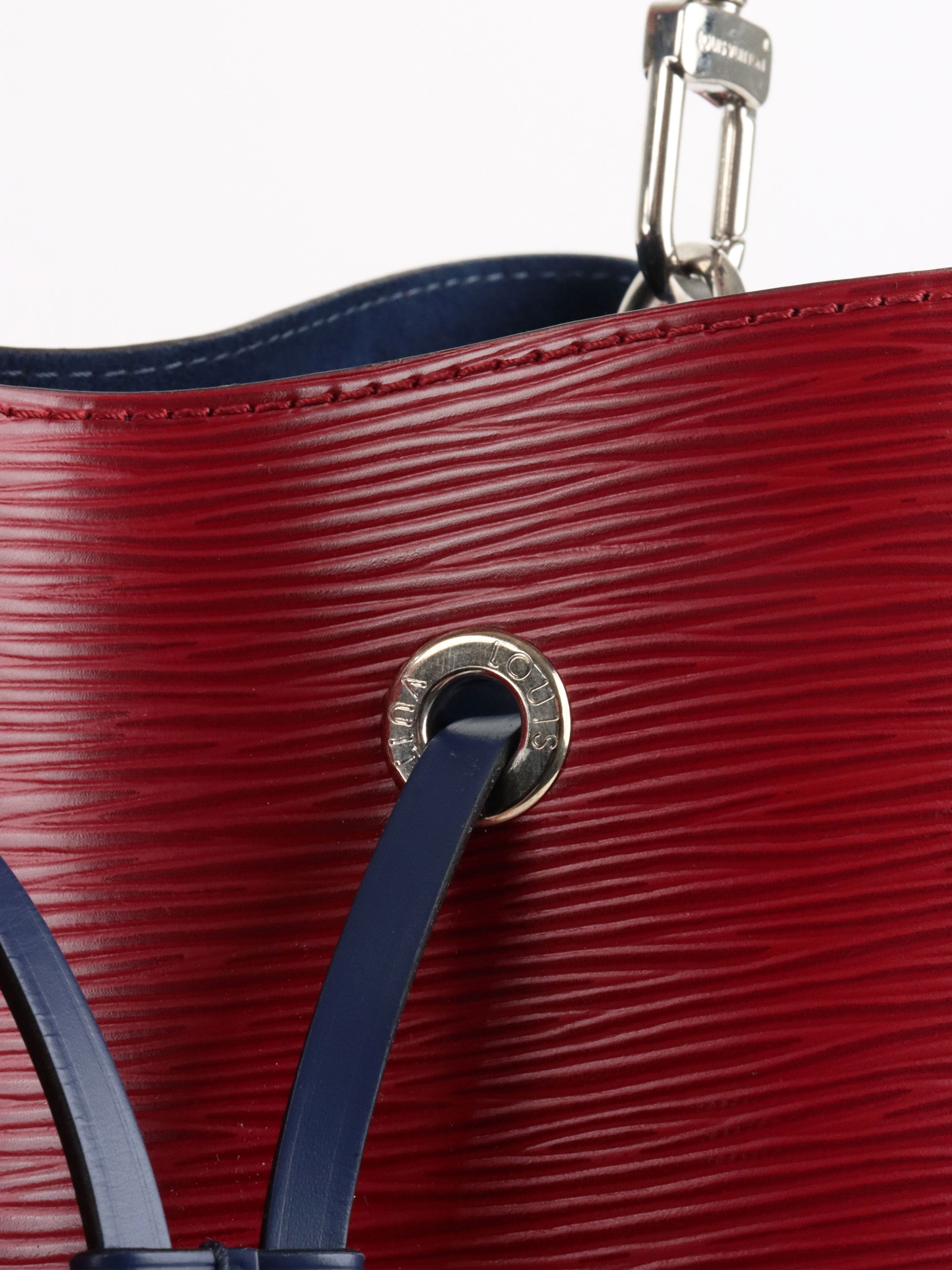 Louis Vuitton Red & Navy Epi Leather NeoNoe MM