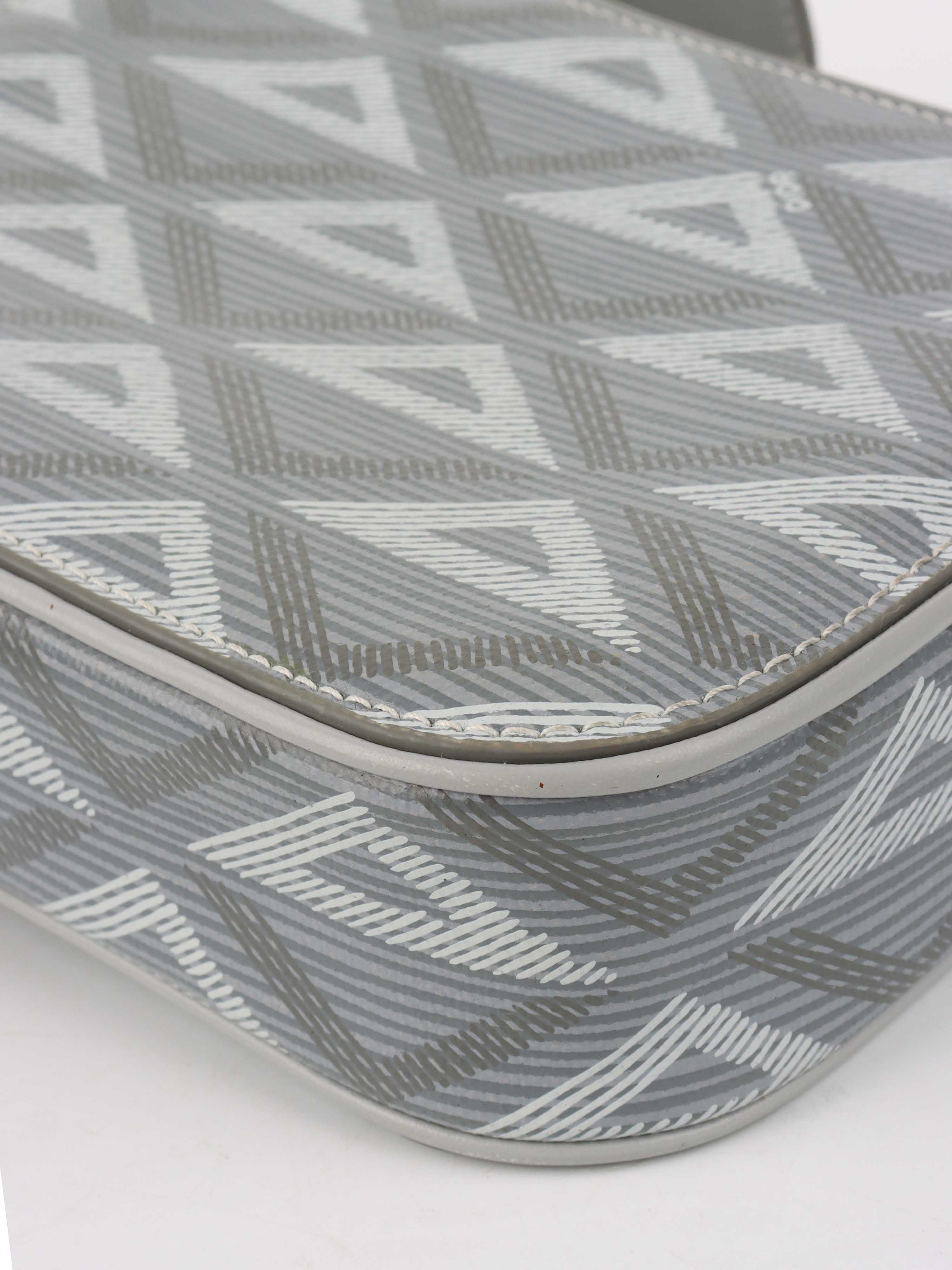 Dior Silver 'Hit The Road' Vertical Crossbody Pouch.