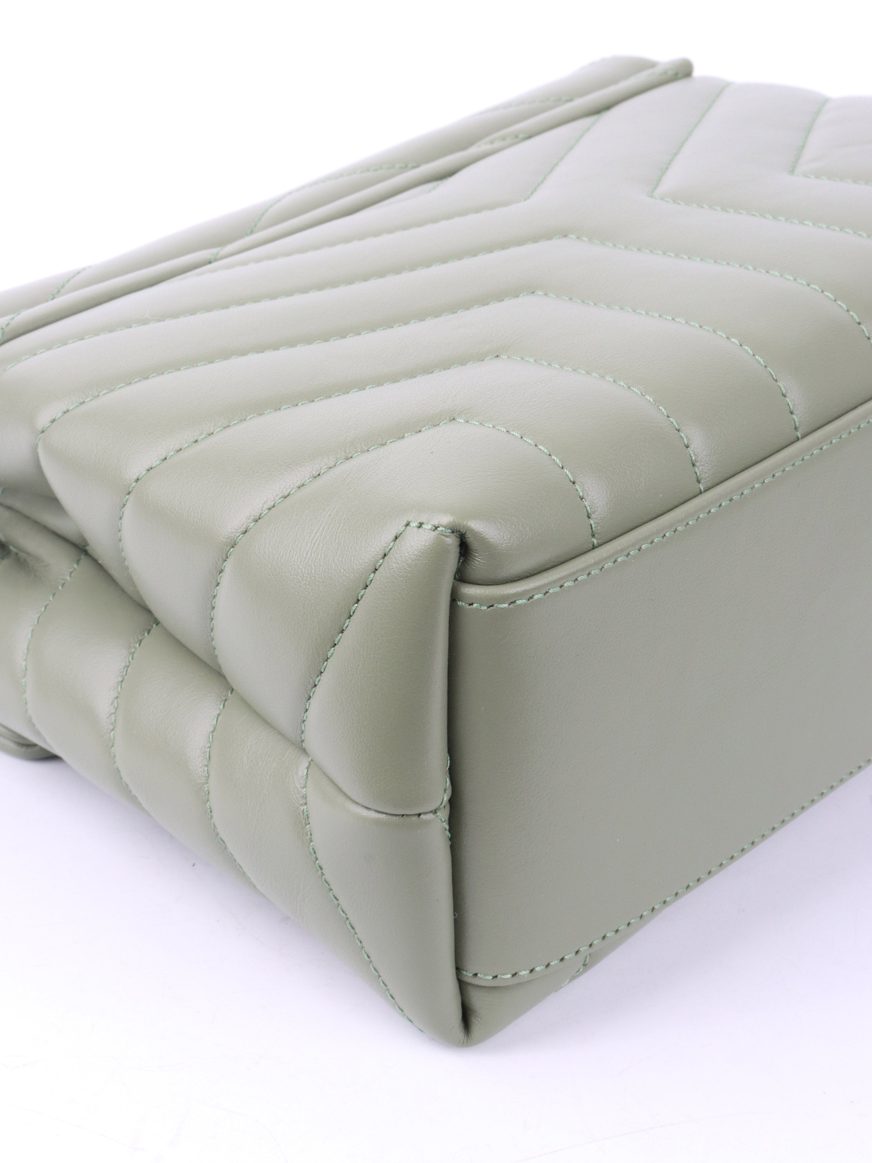 Saint Laurent Light Sage Small Loulou Bag.