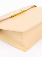 Saint Laurent Beige Manhattan Zip Chain Bag.