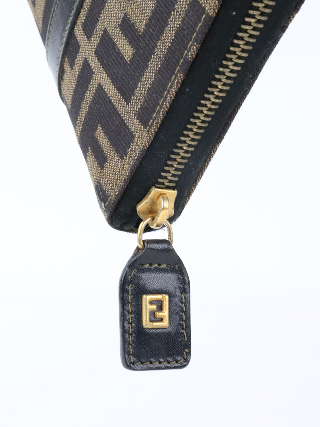 Fendi Vintage Zucca Canvas Top Handle Wallet Bag