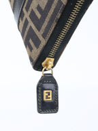 Fendi Vintage Zucca Canvas Top Handle Wallet Bag
