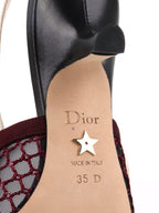 Dior Burgundy Mesh J'Adior Slingback Sandal