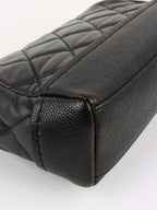 Chanel Black Quilted Lambskin & Caviar CC Flap Bag SHW.