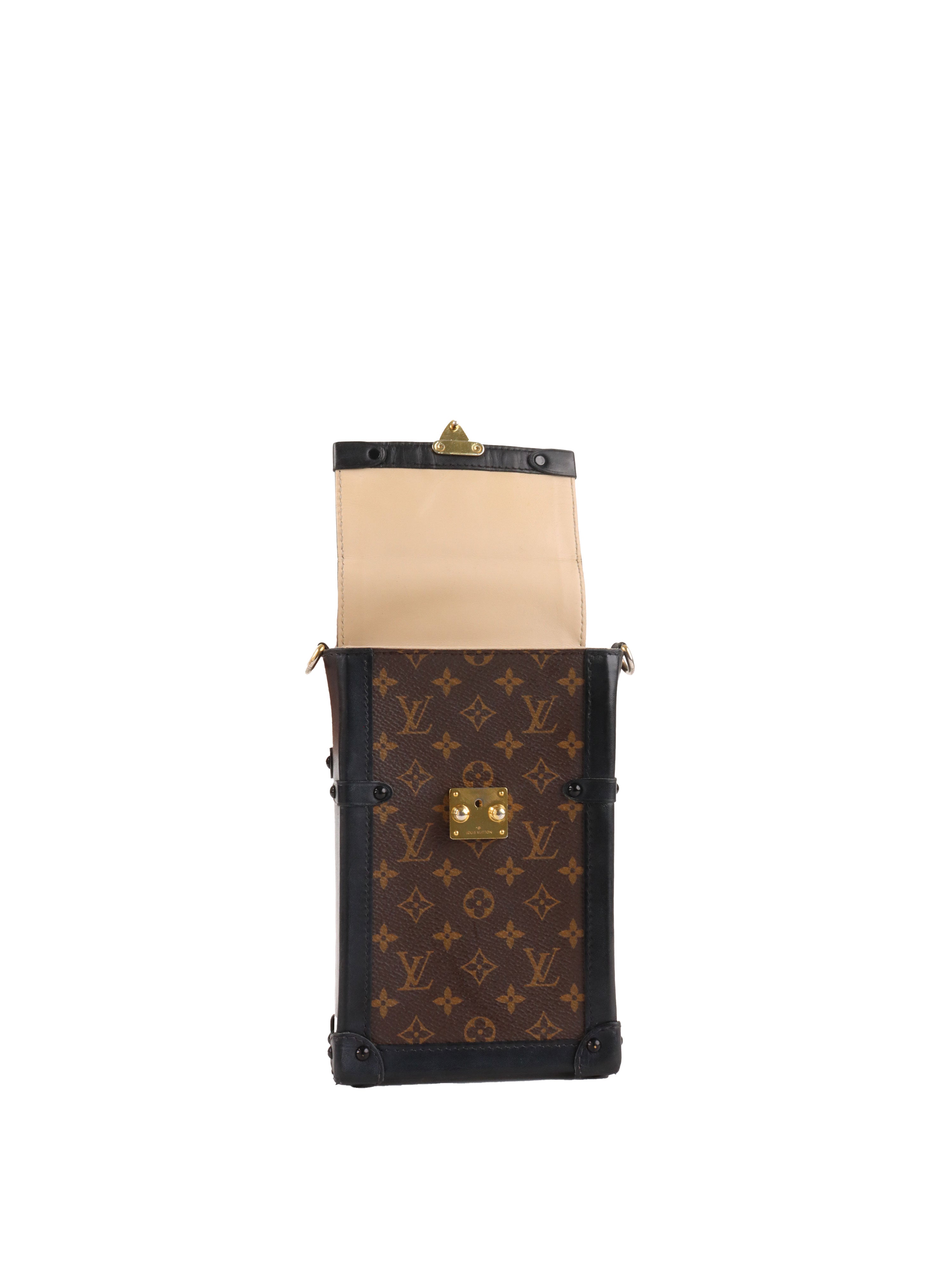 Louis Vuitton monogram Vertical Trunk Pochette.