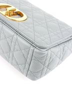 Dior Medium Stone Grey Cannage Caro Bag