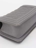 Chanel Small Caviar Grey Boy Bag LGHW